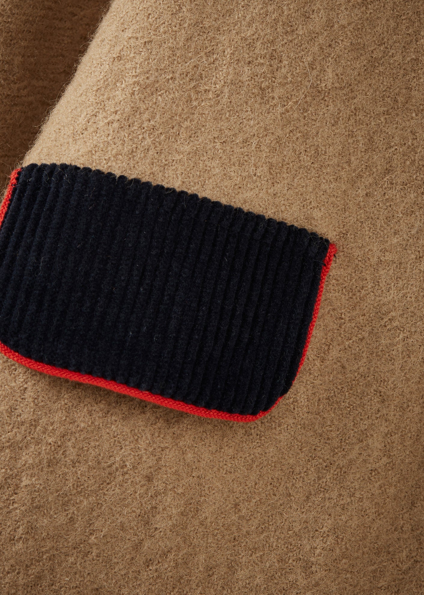 CHEE COAT CAMEL WITH NAVY