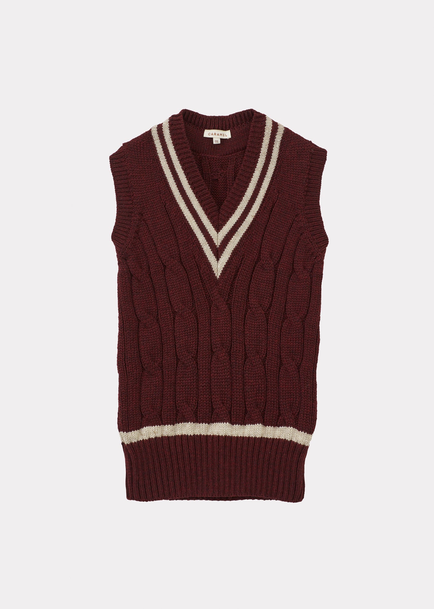 CARDIFF KNIT VEST WOMAN - BROWN 1