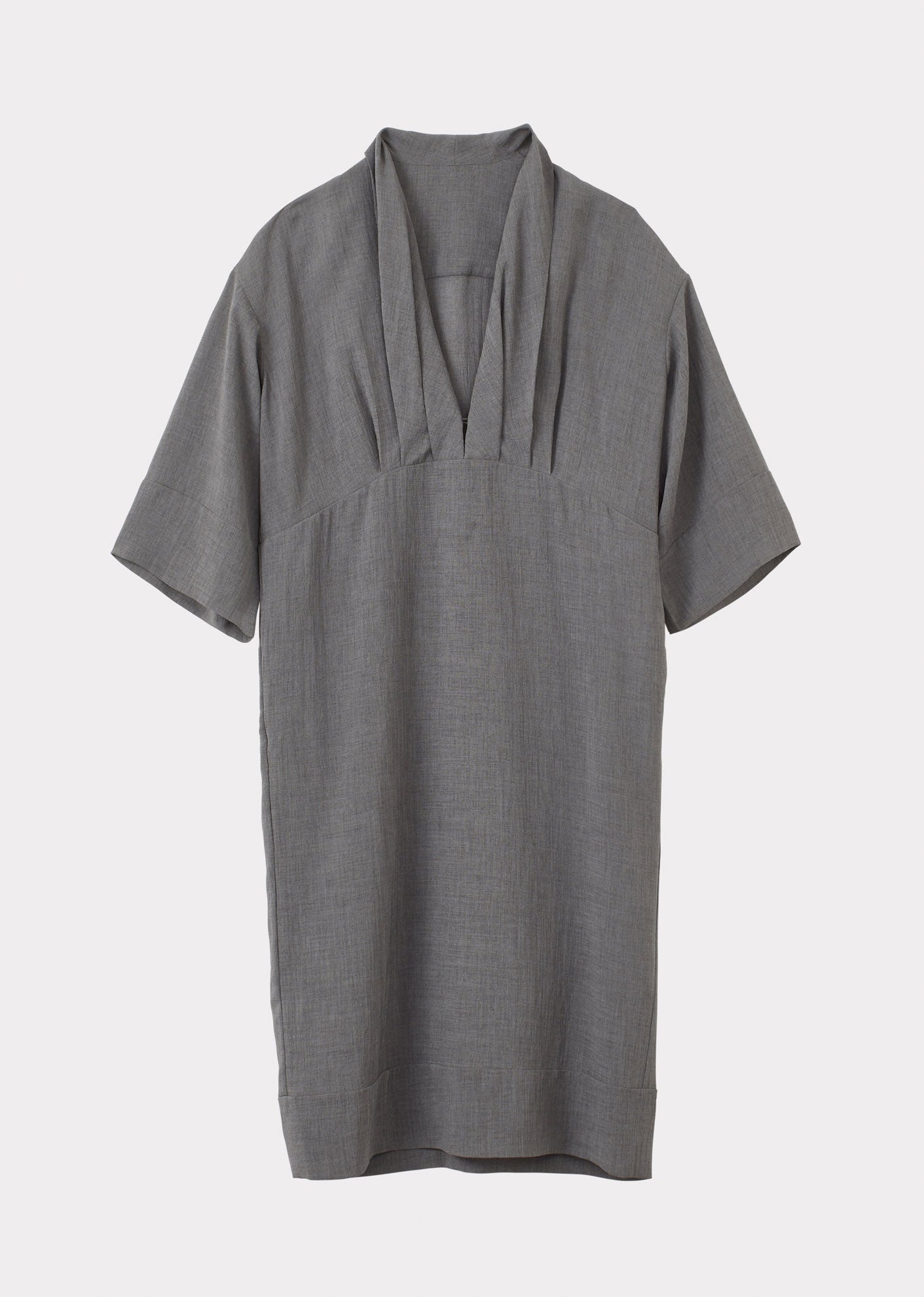 FOLD DRESS - GREY front