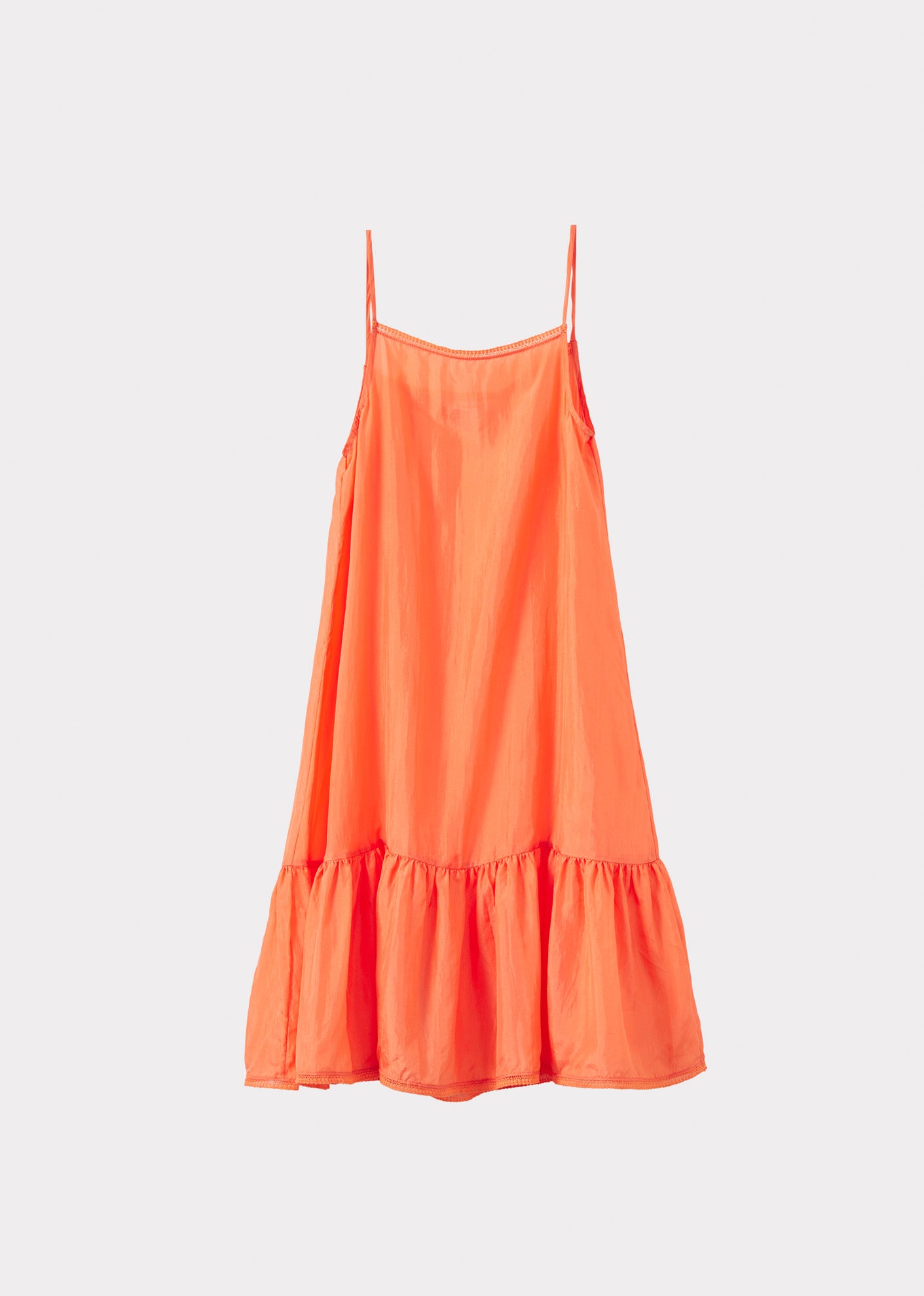 GRAPE GIRL'S SILK SLIP DRESS - PEACH