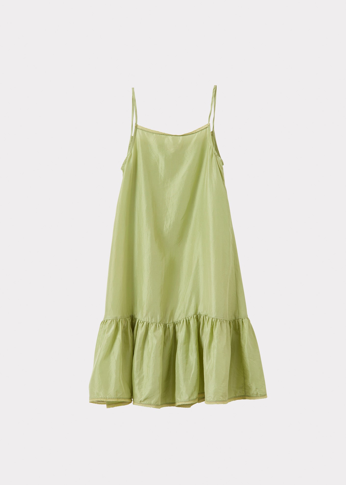 GRAPE GIRL'S SILK SLIP DRESS - ALMOND