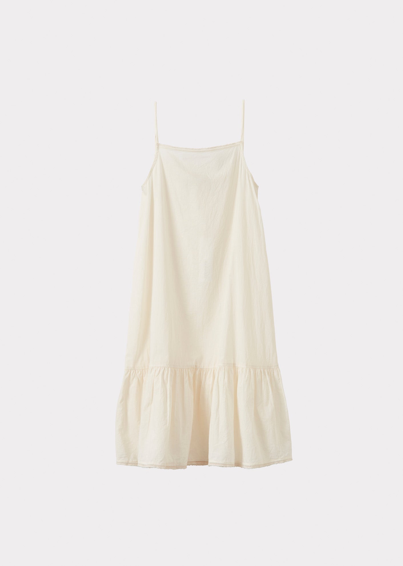GRAPE GIRL'S SILK SLIP DRESS - OFF WHITE