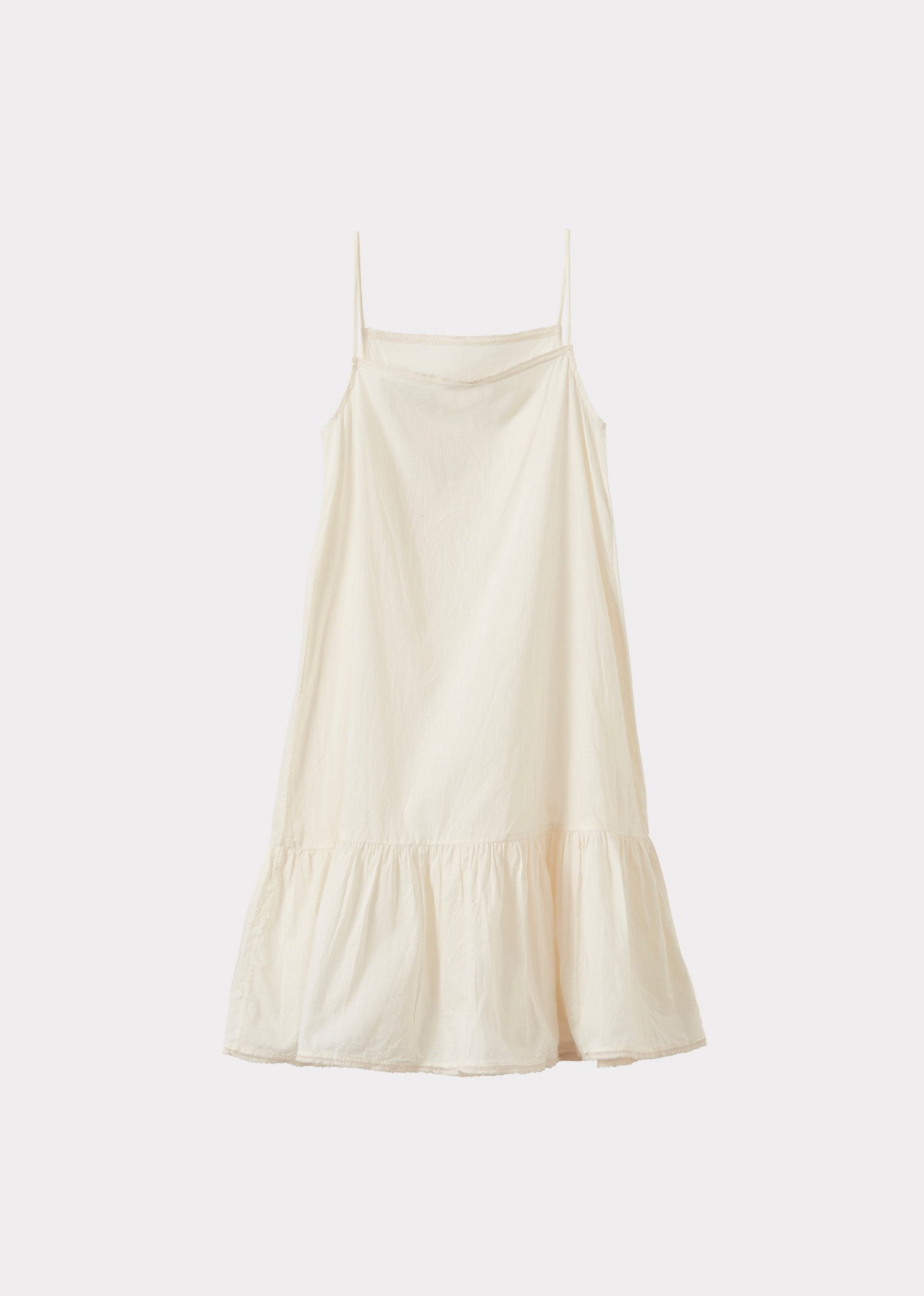 GRAPE GIRL'S SILK SLIP DRESS - OFF WHITE
