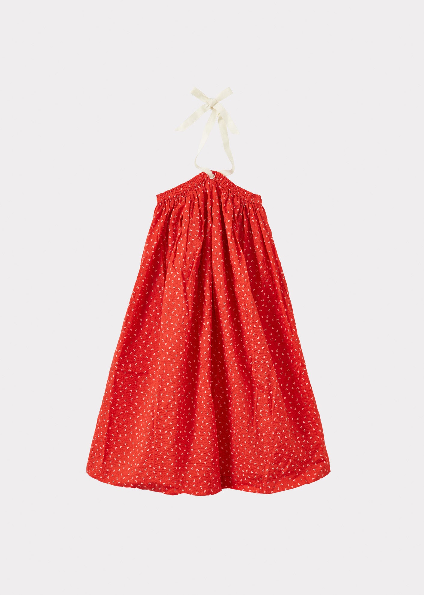 AGAVE GIRL'S MIRACLE WEAVE COTTON DRESS - POPPY RED