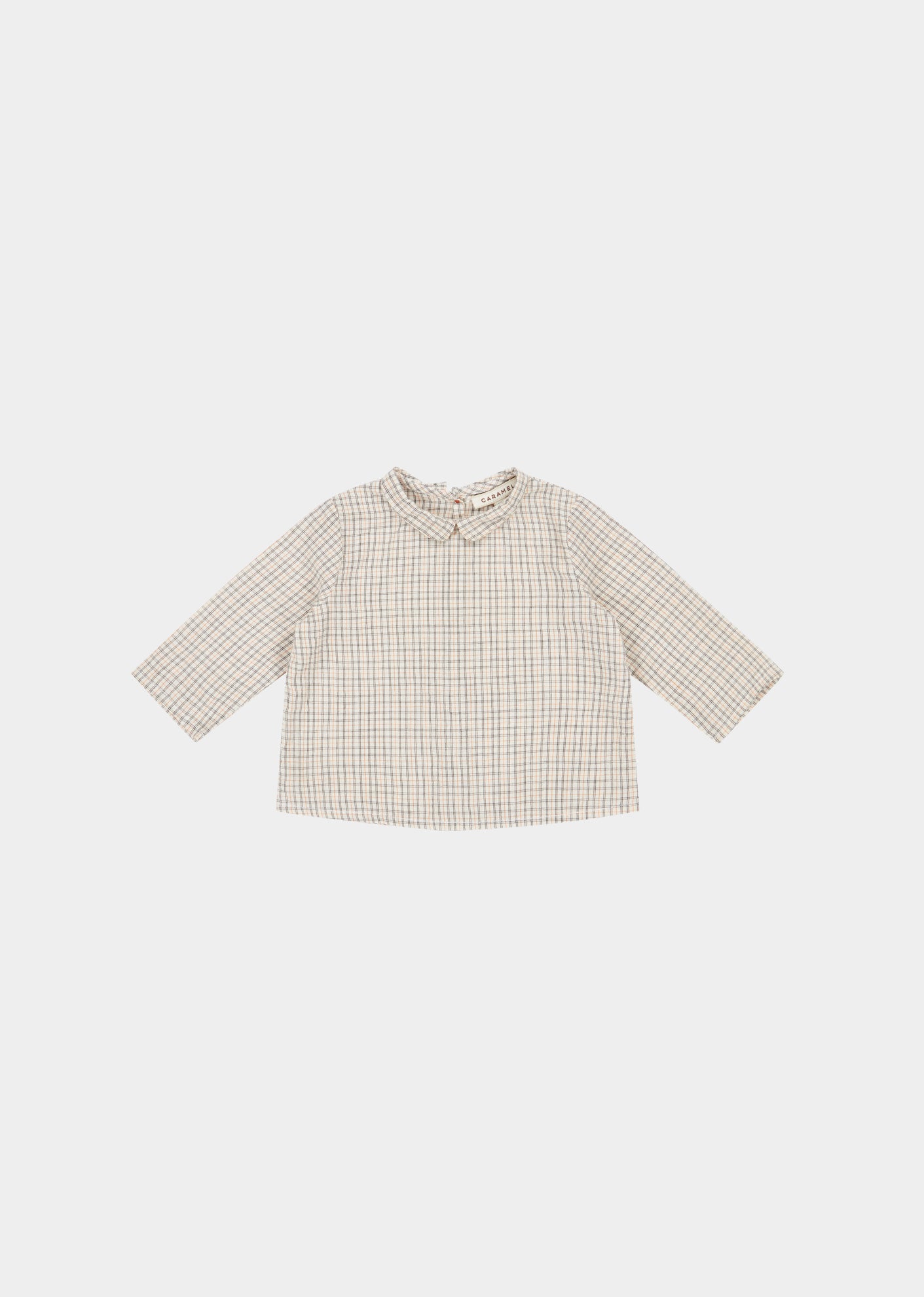 CARROT BABY COTTON TOP - ORANGE CHECK