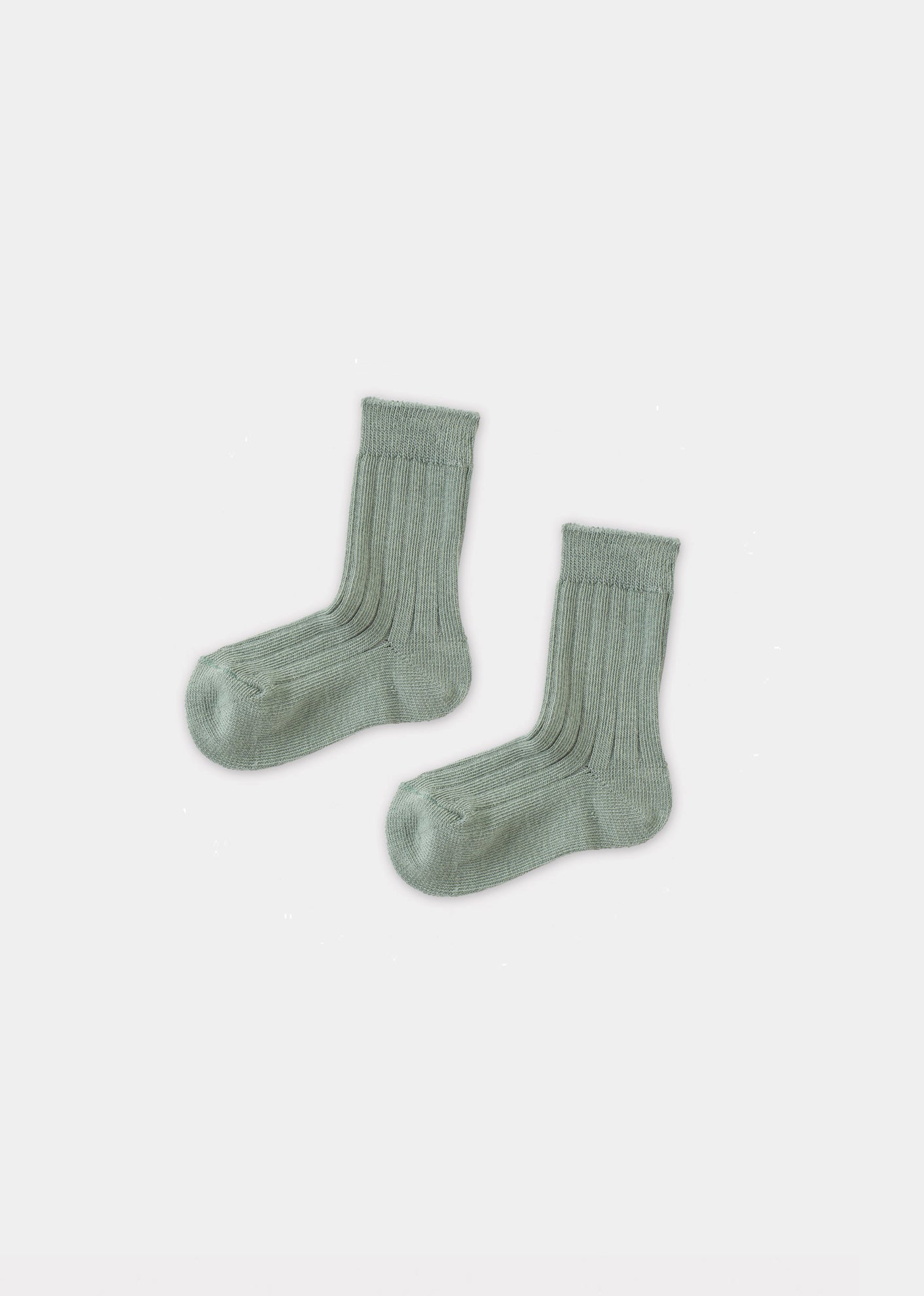 RIB ANKLE SOCKS - SEA GREEN