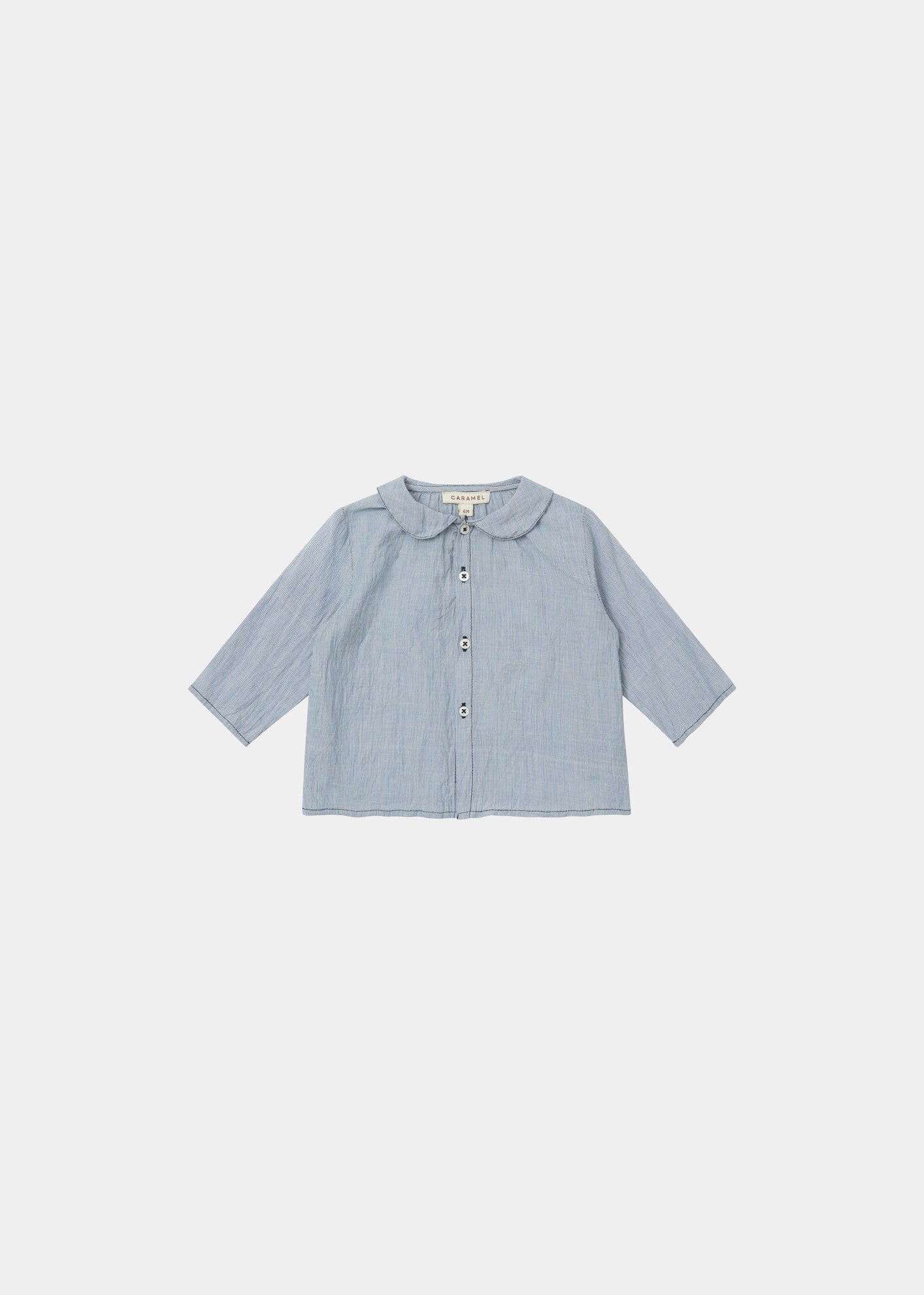 ALOE BABY SHIRT - BLUE/WHITE STRIPE