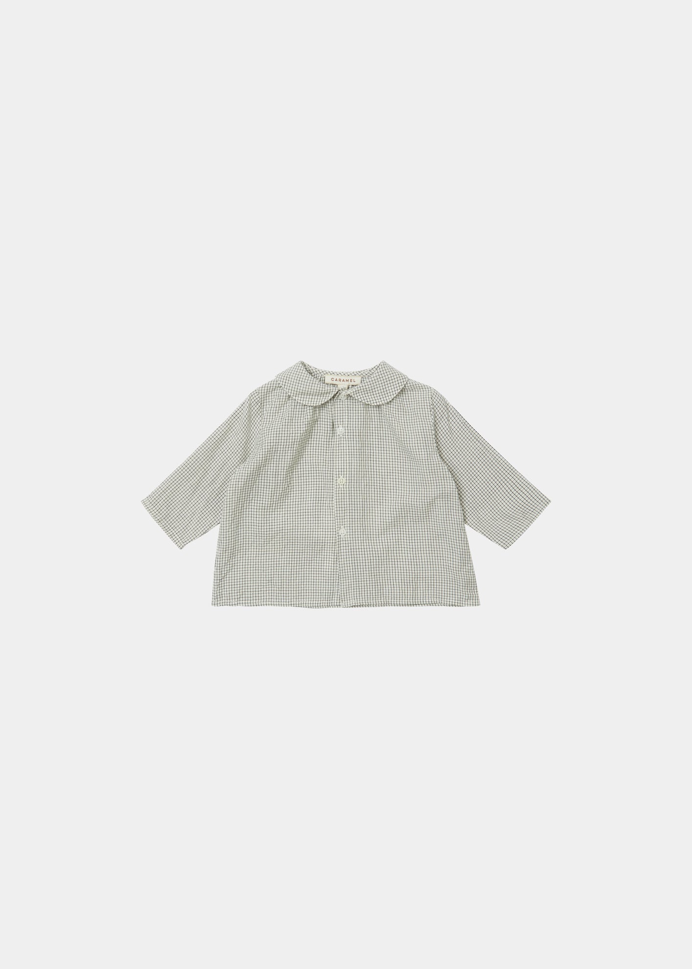 ALOE BABY SHIRT - CREAM/BLACK CHECK