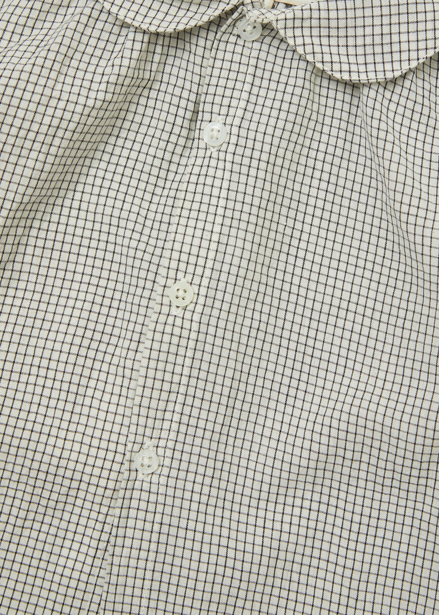 ALOE BABY SHIRT - CREAM/BLACK CHECK