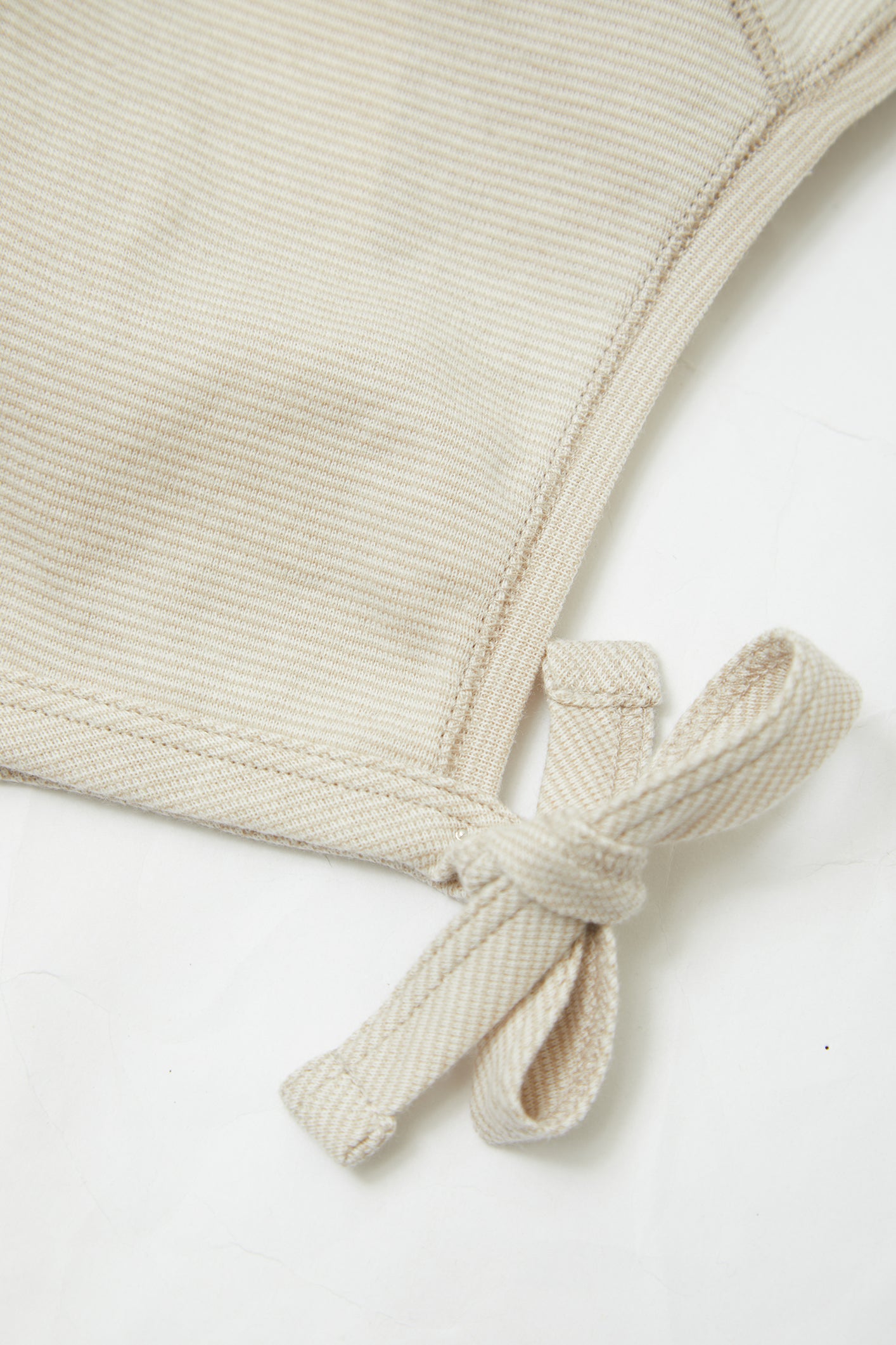 TRUMPETFISH BABY GIFTING HAT - CAMEL WHITE STRIPE