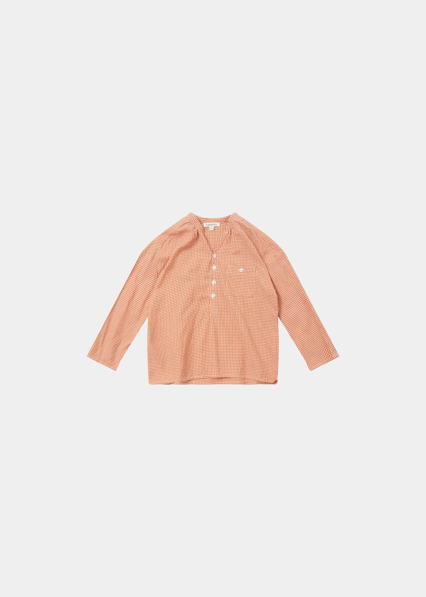 ADONIS SHIRT - ORANGE CHECK