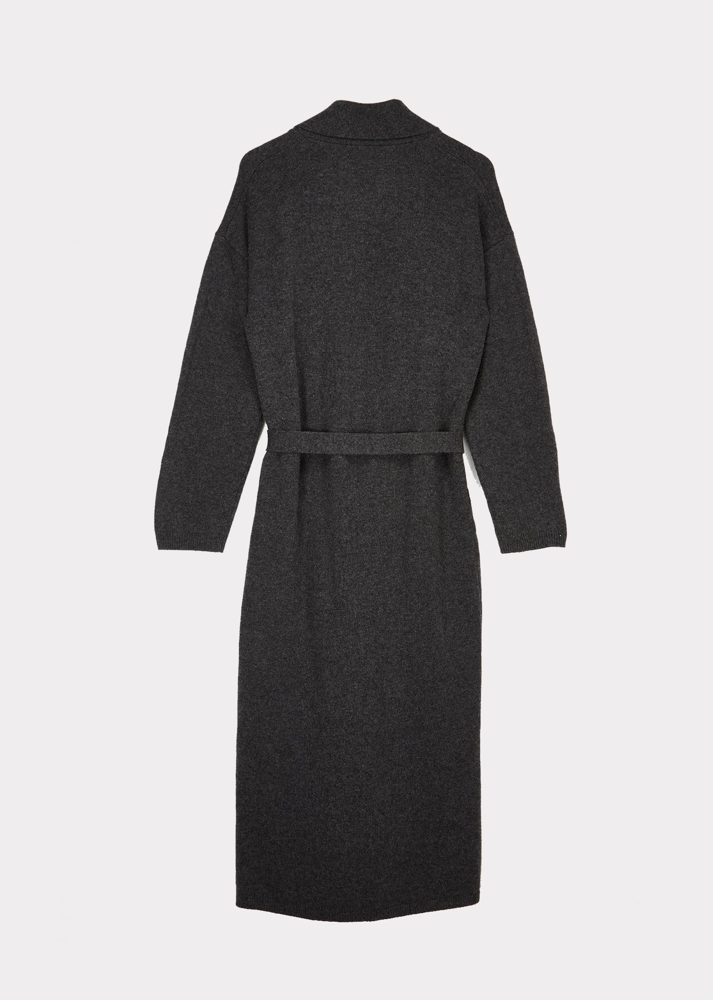 KNIT WOMANS NIGHT ROBE GRAPHITE