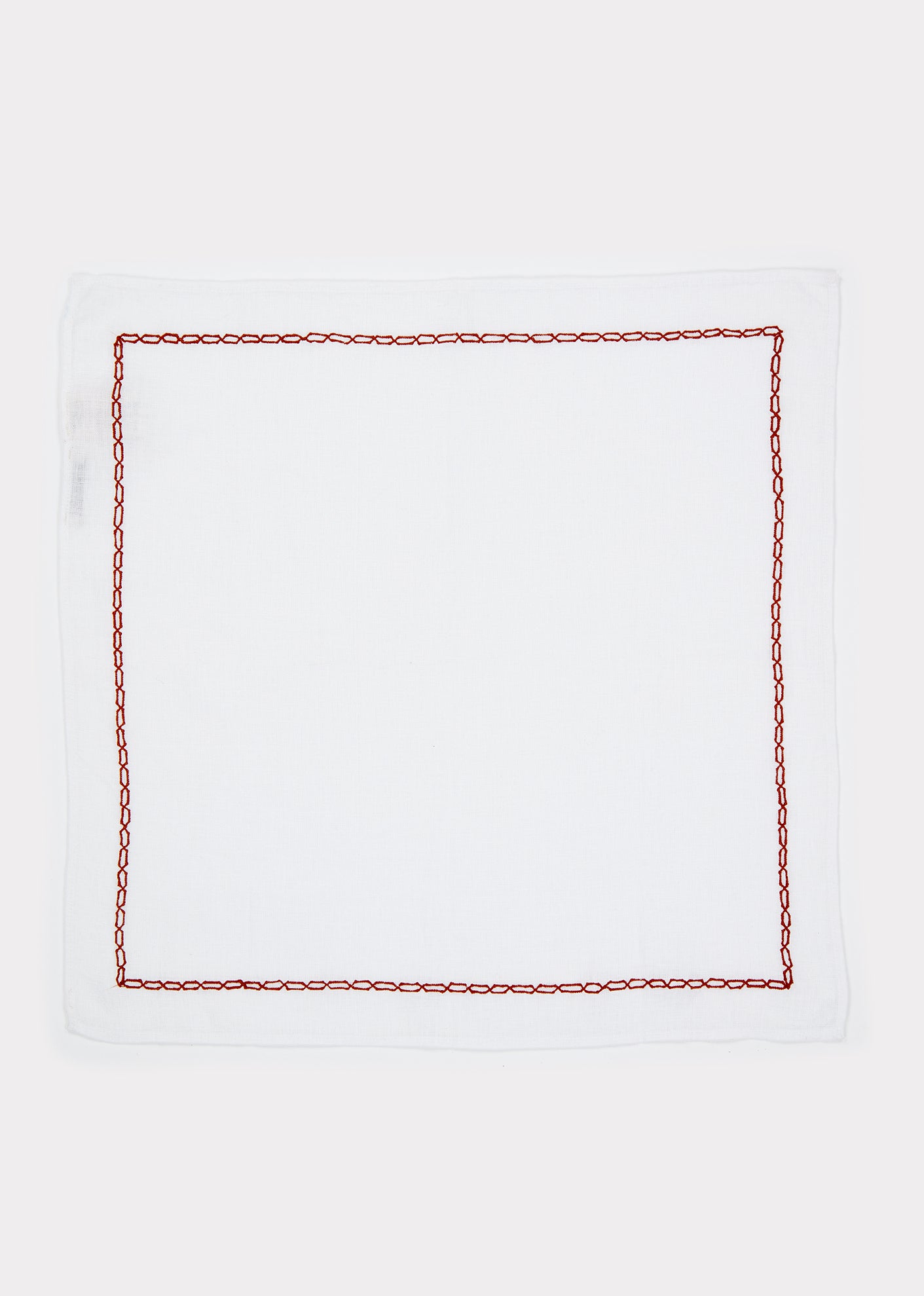 NAPKIN SET OFF WHITE WITH RUST