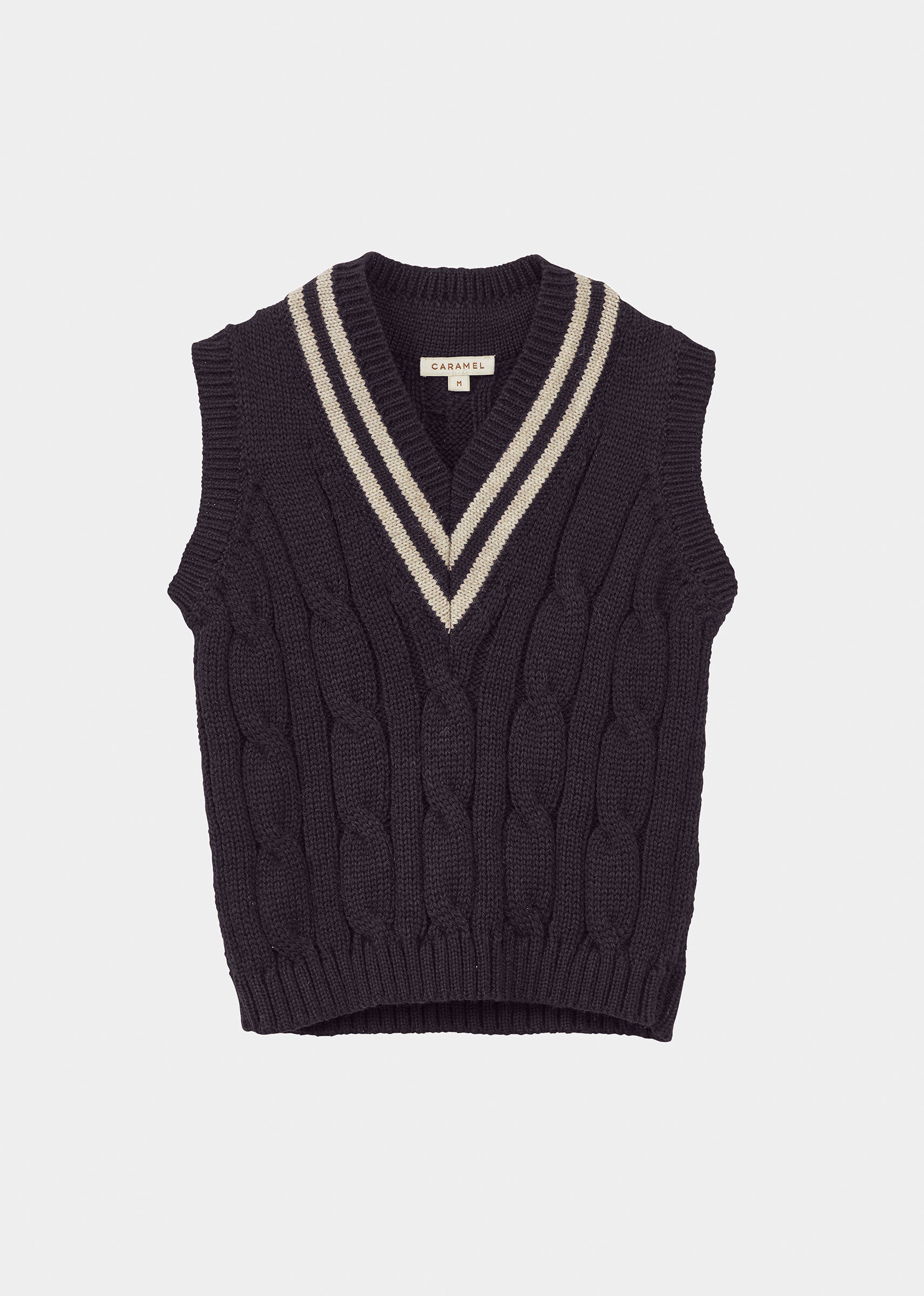 CARDIFF CHILDRENS KNIT VEST - NAVY