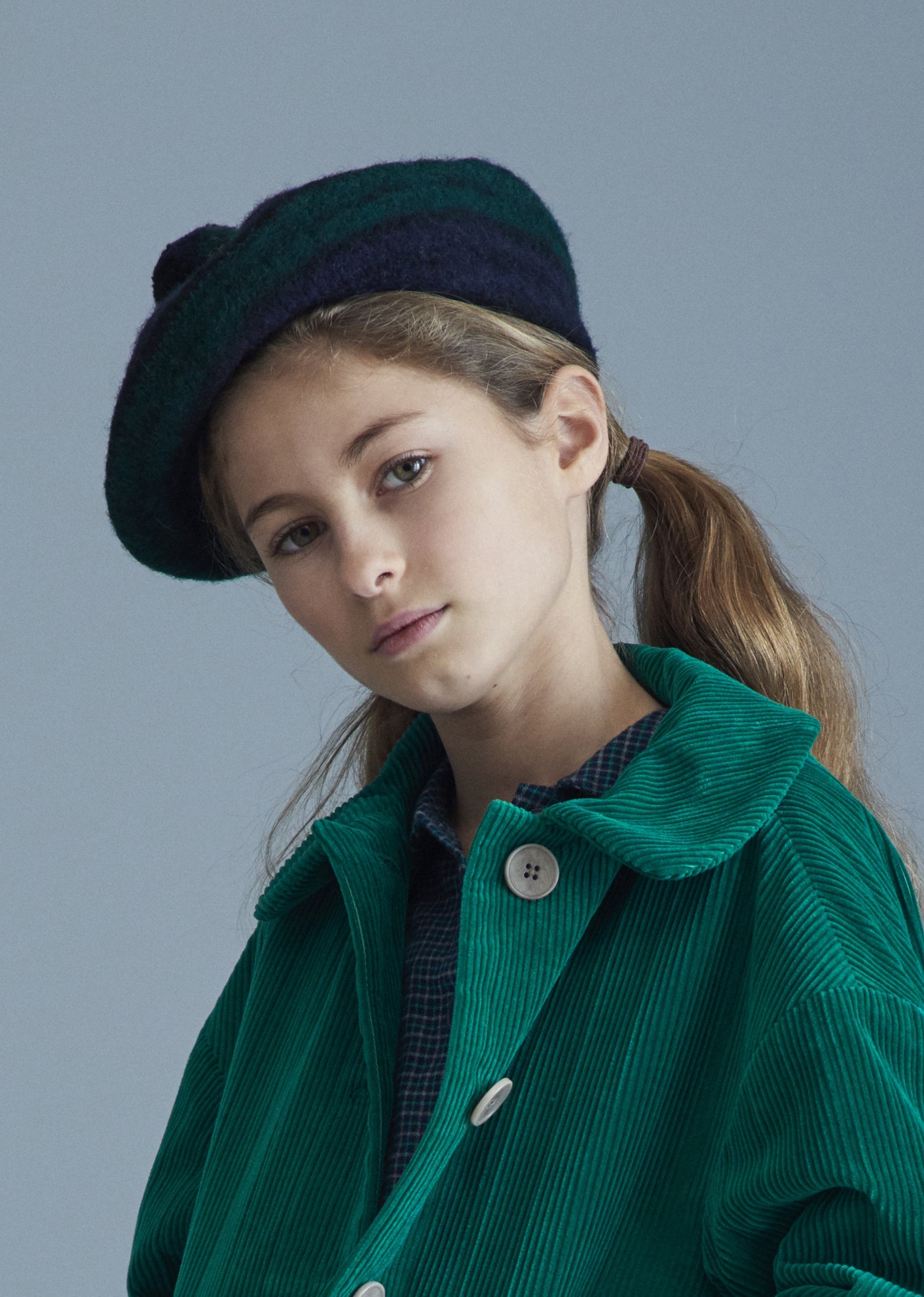 CARAMEL BERET - NAVY