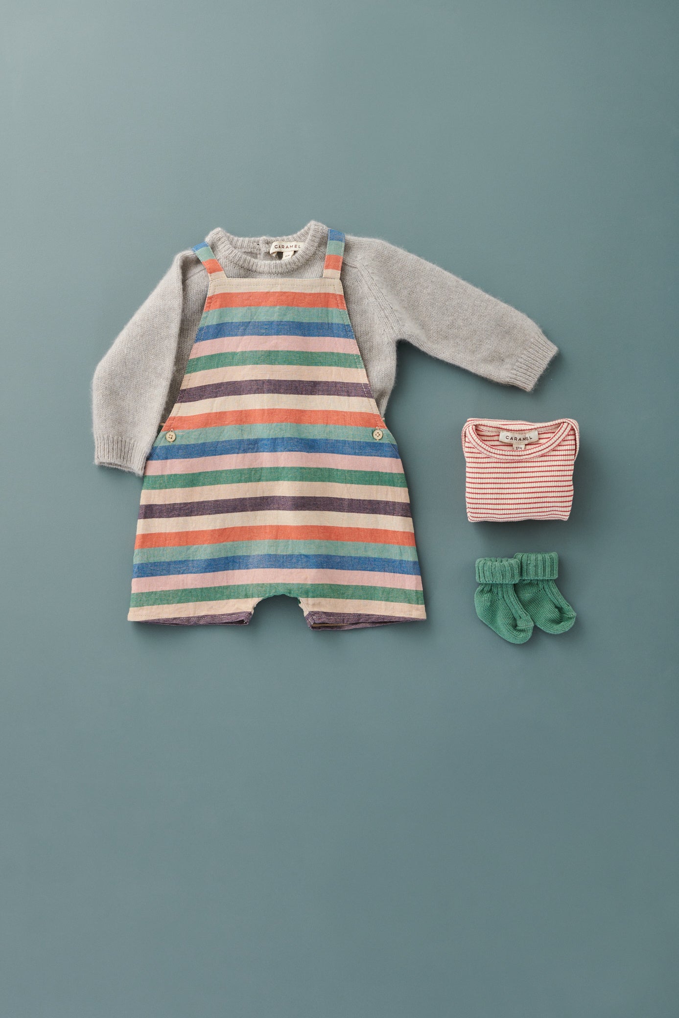 CORREA BABY ROMPER - MULTI STRIPE