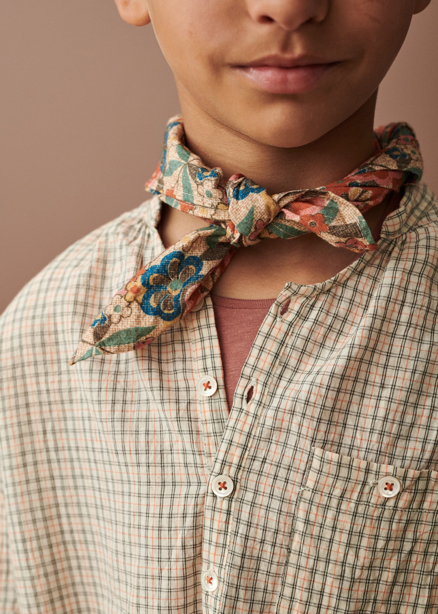ADONIS SHIRT - ORANGE CHECK