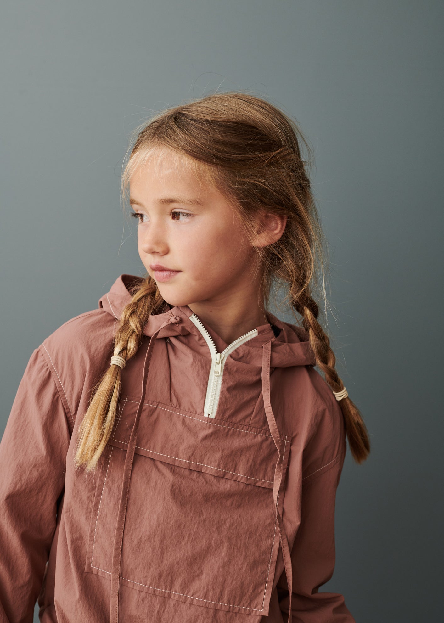 LEDUM HOODED COAT - ROSE CANVAS