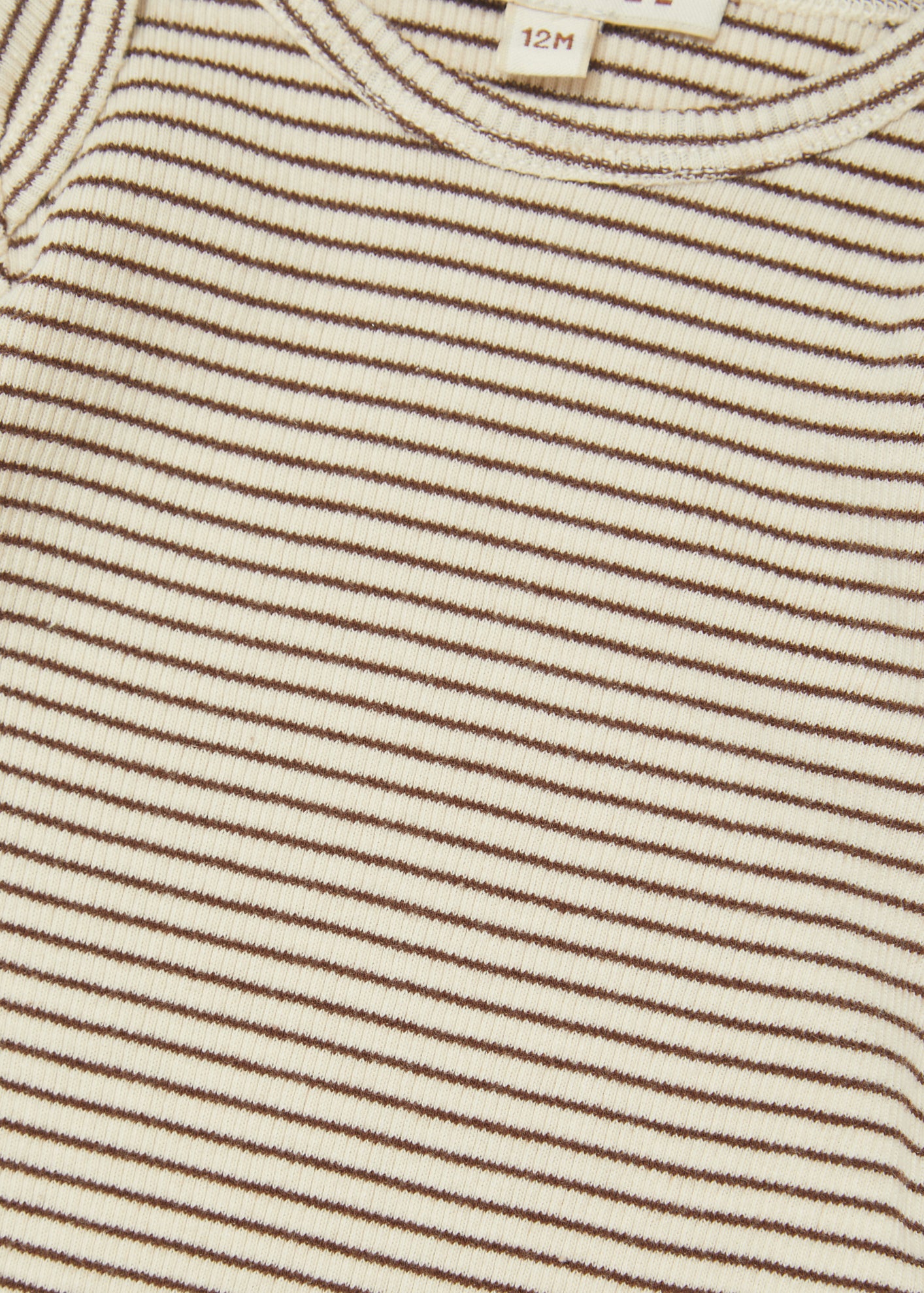 KISHON BABY TOP - CREAM/CHOCOLATE STRIPE