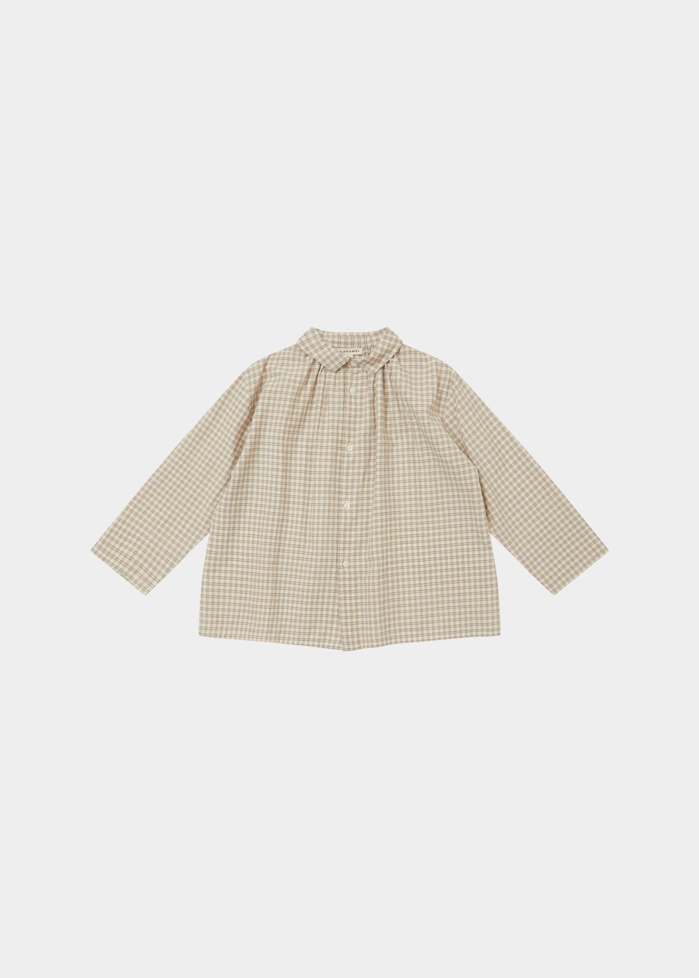 Children Designer Tops - Aloe Shirt - Brown Check