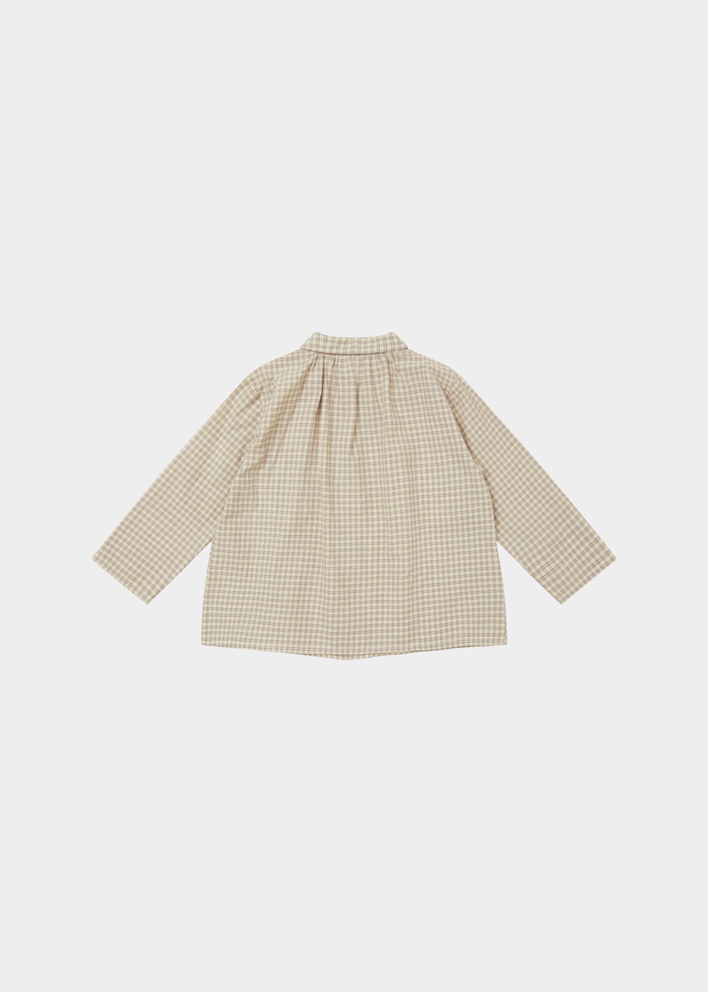 Children Designer Tops - Aloe Shirt - Brown Check