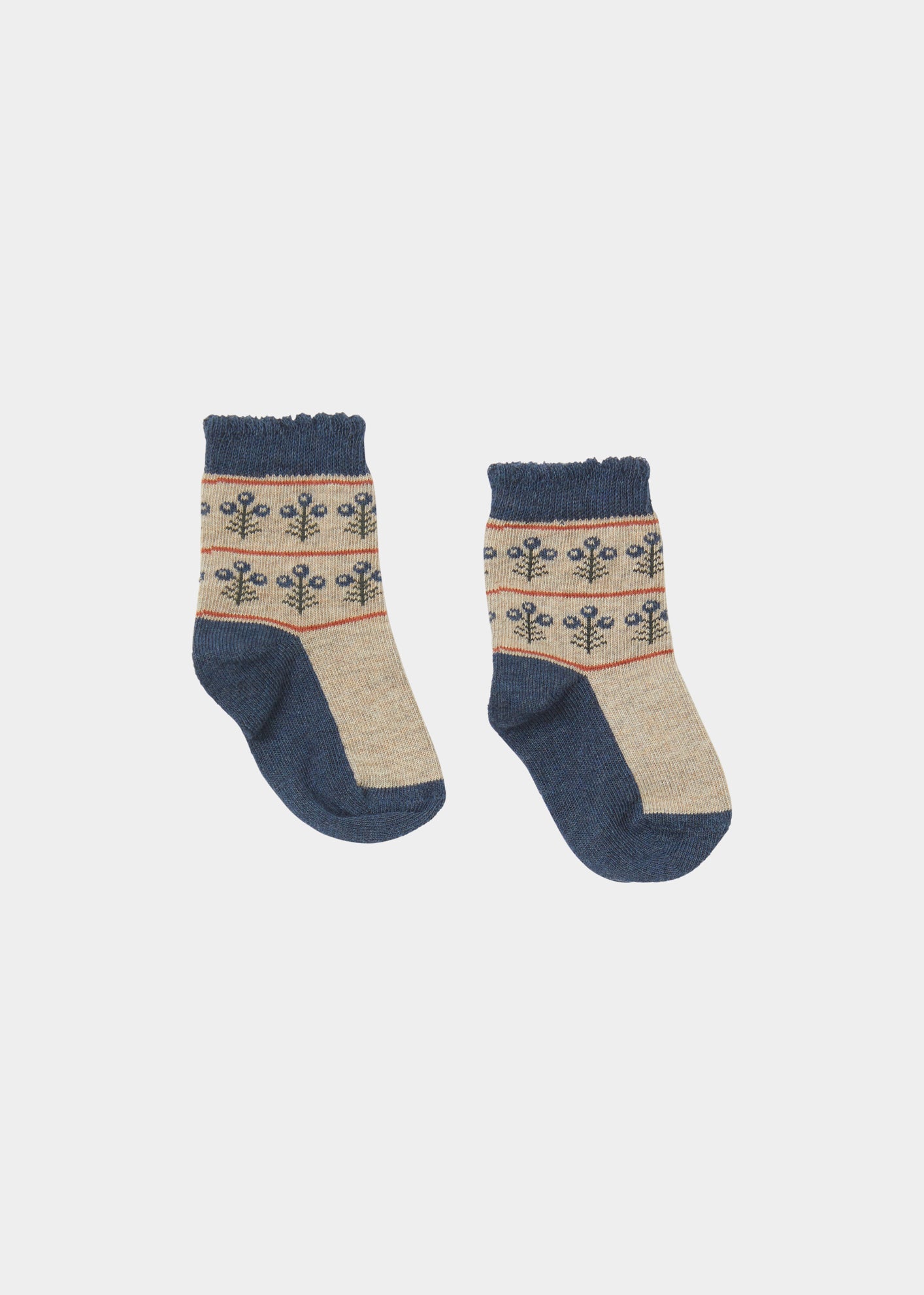 BABY RIB SOCKS - BLUEBERRY