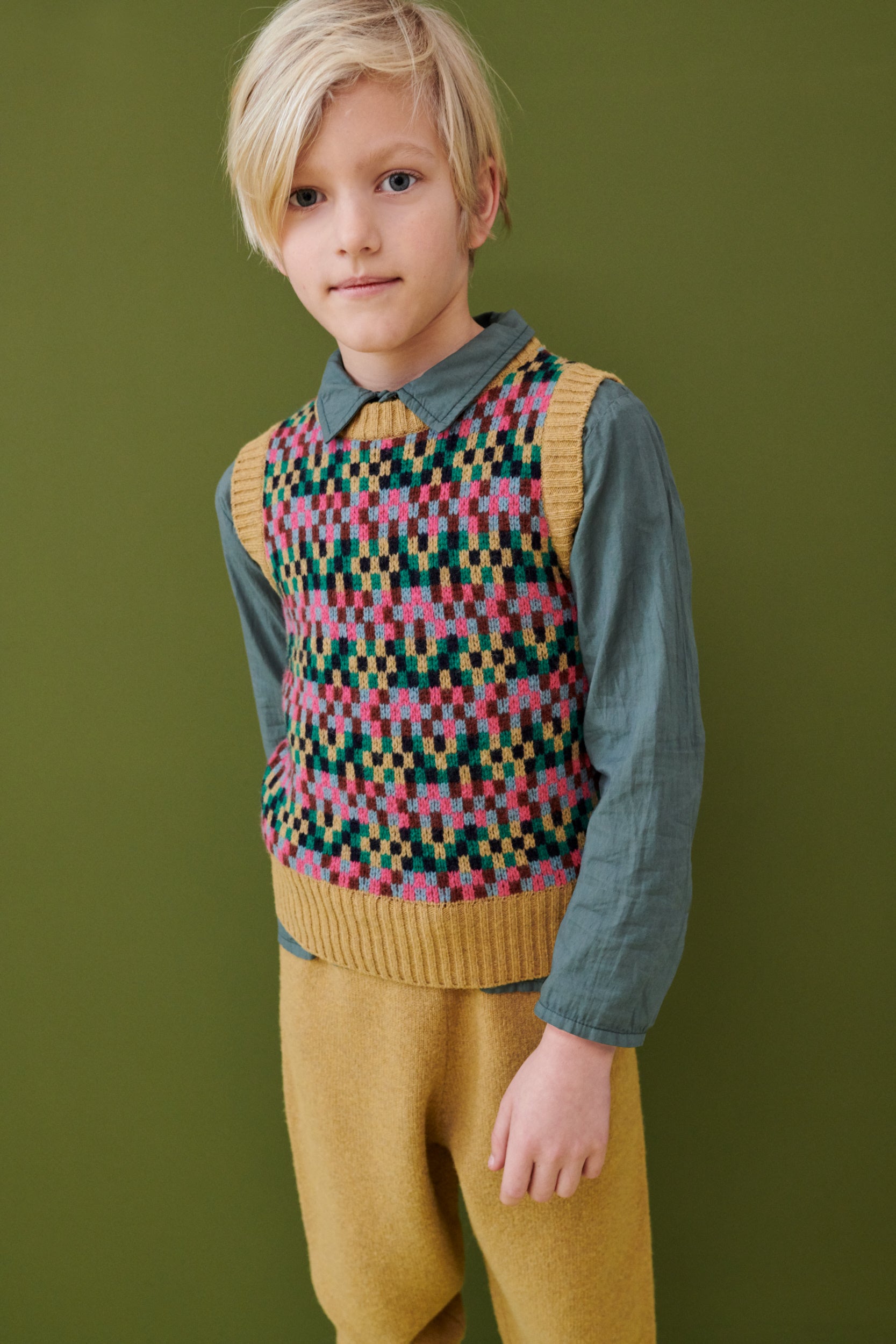BULLSHARK CHILDREN'S COTTON SHIRT - BOTTLE GREEN