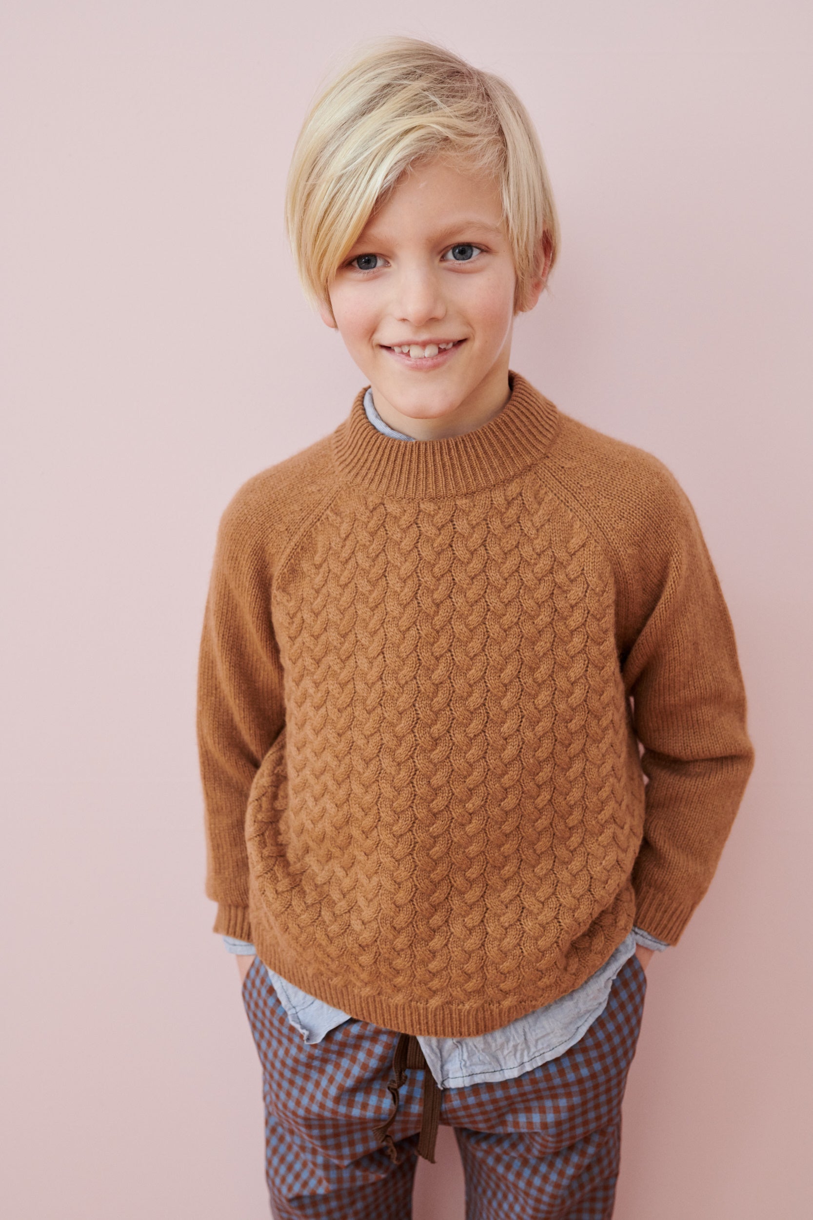 KALER CASHMERE CHILDREN'S JUMPER - TOFFEE