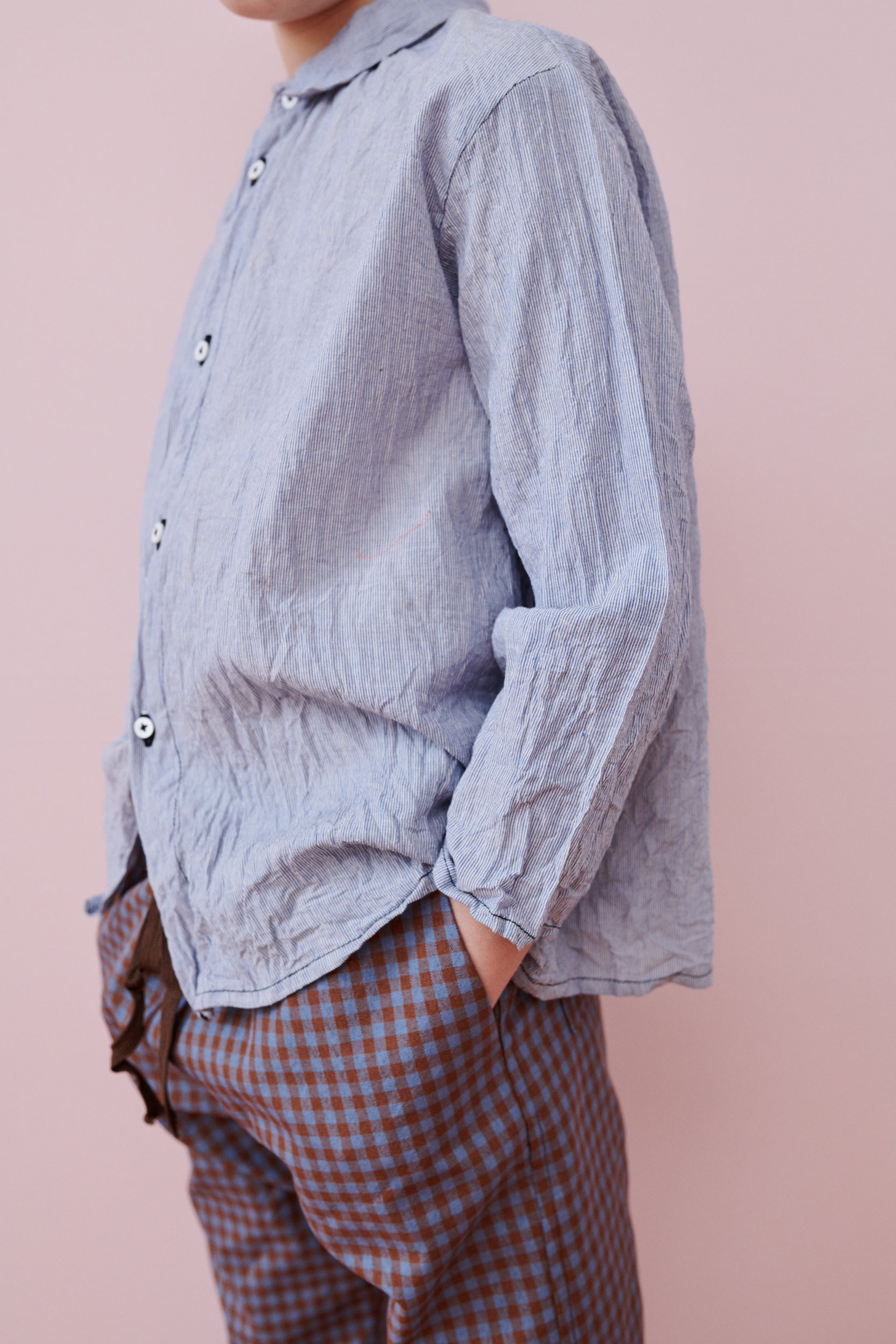 ALOE SHIRT - BLUE/WHITE STRIPE