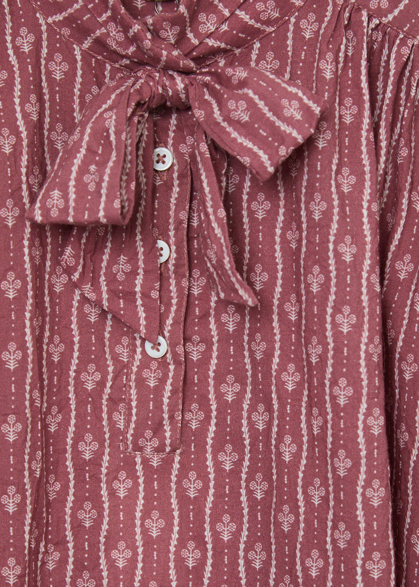 FOLSOM BLOUSE - TRELLIS PRINT