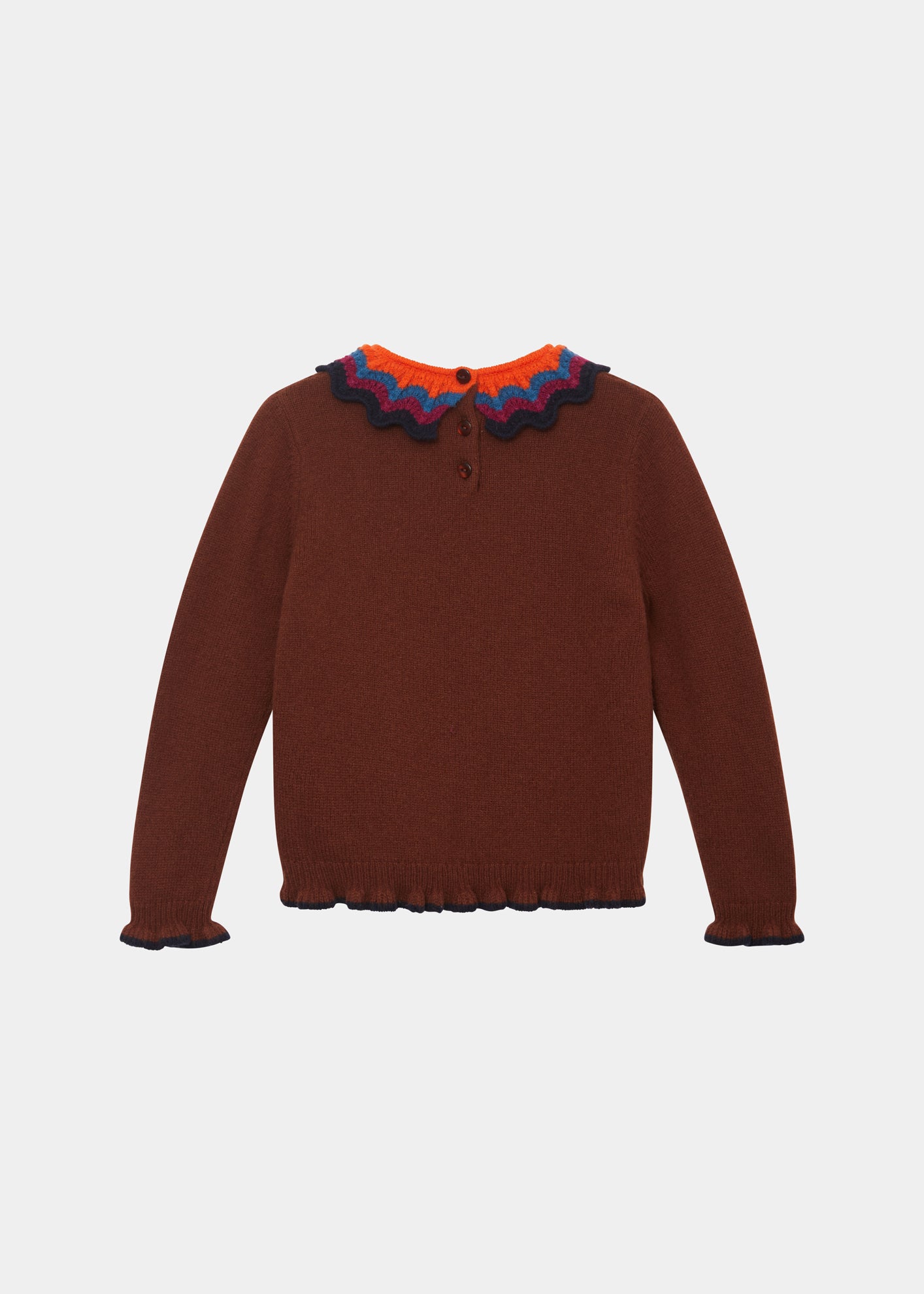 EMBROIDERY JUMPER WOMAN - NUTMEG