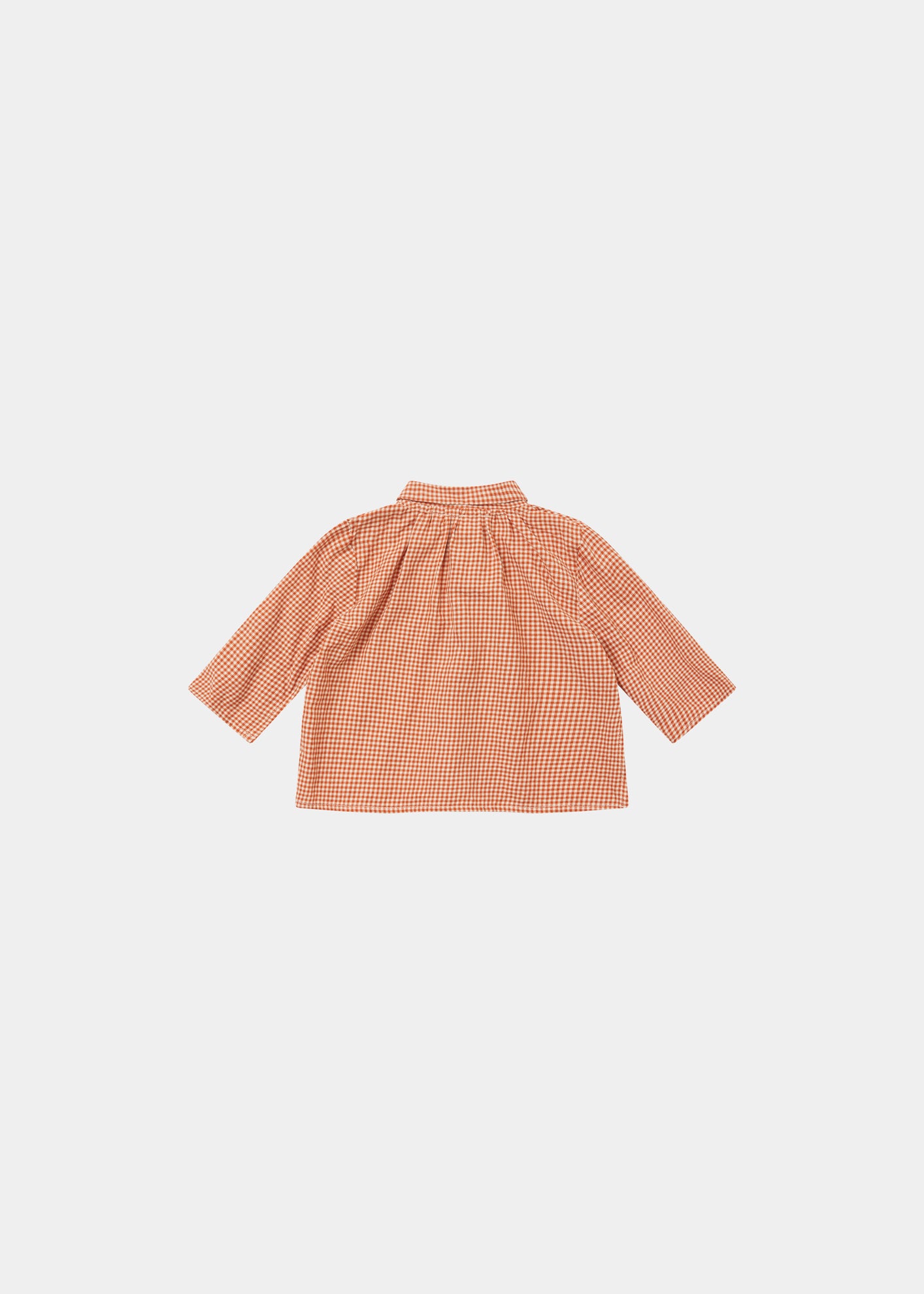 ALOE BABY SHIRT - ORANGE CHECK