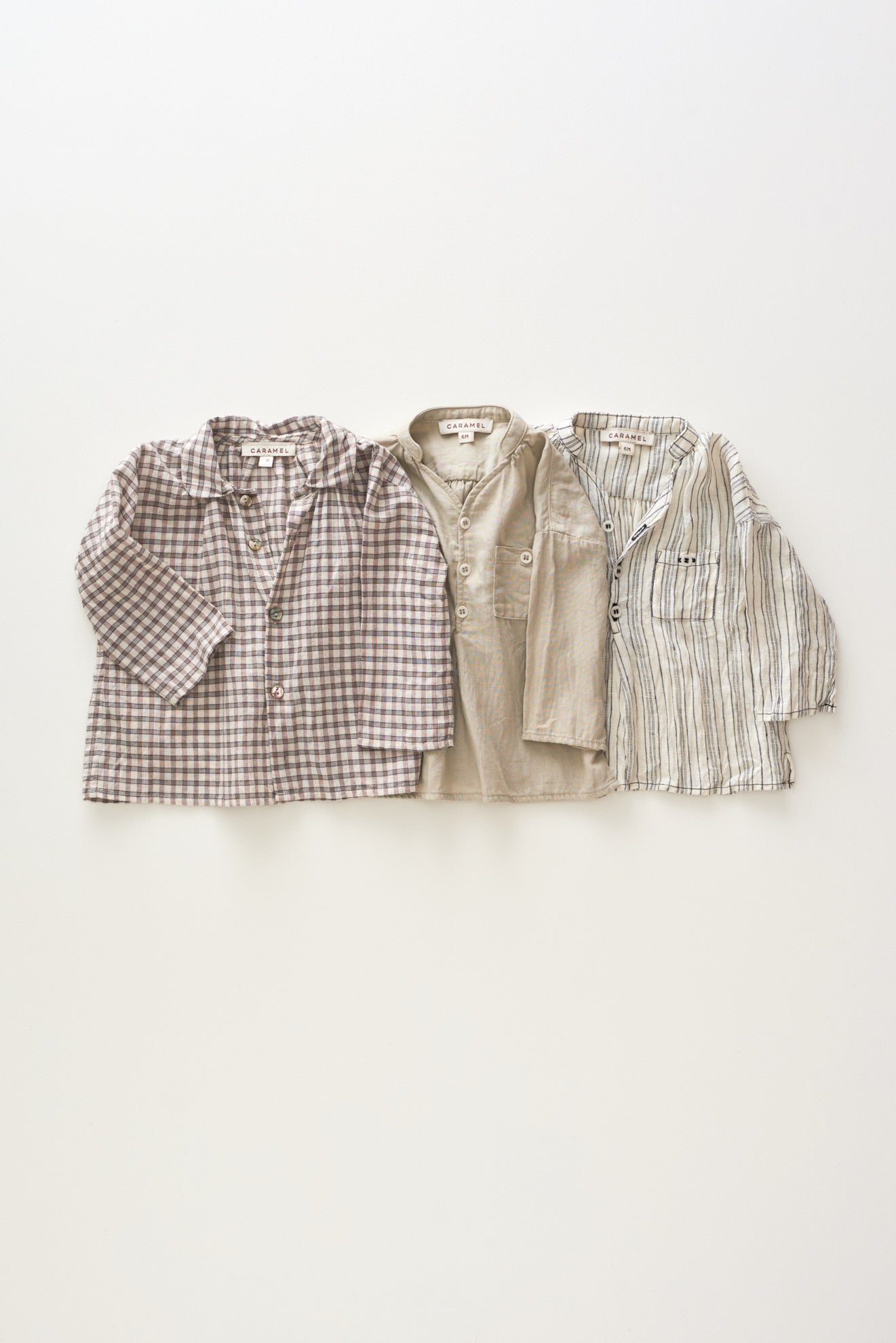 ALOE BABY SHIRT - BROWN CHECK