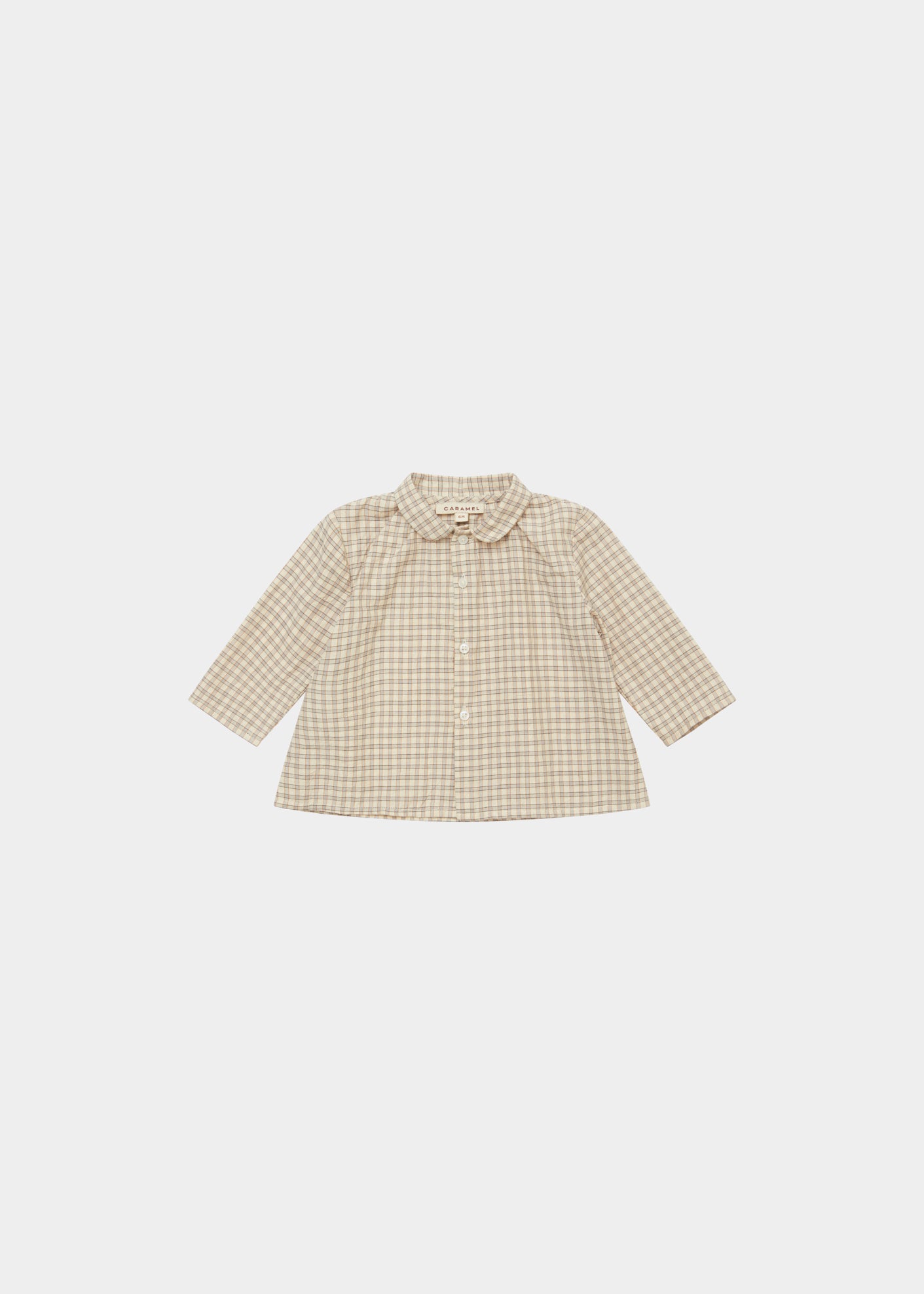 Baby Designer Tops - Aloe Baby Shirt - Brown Check