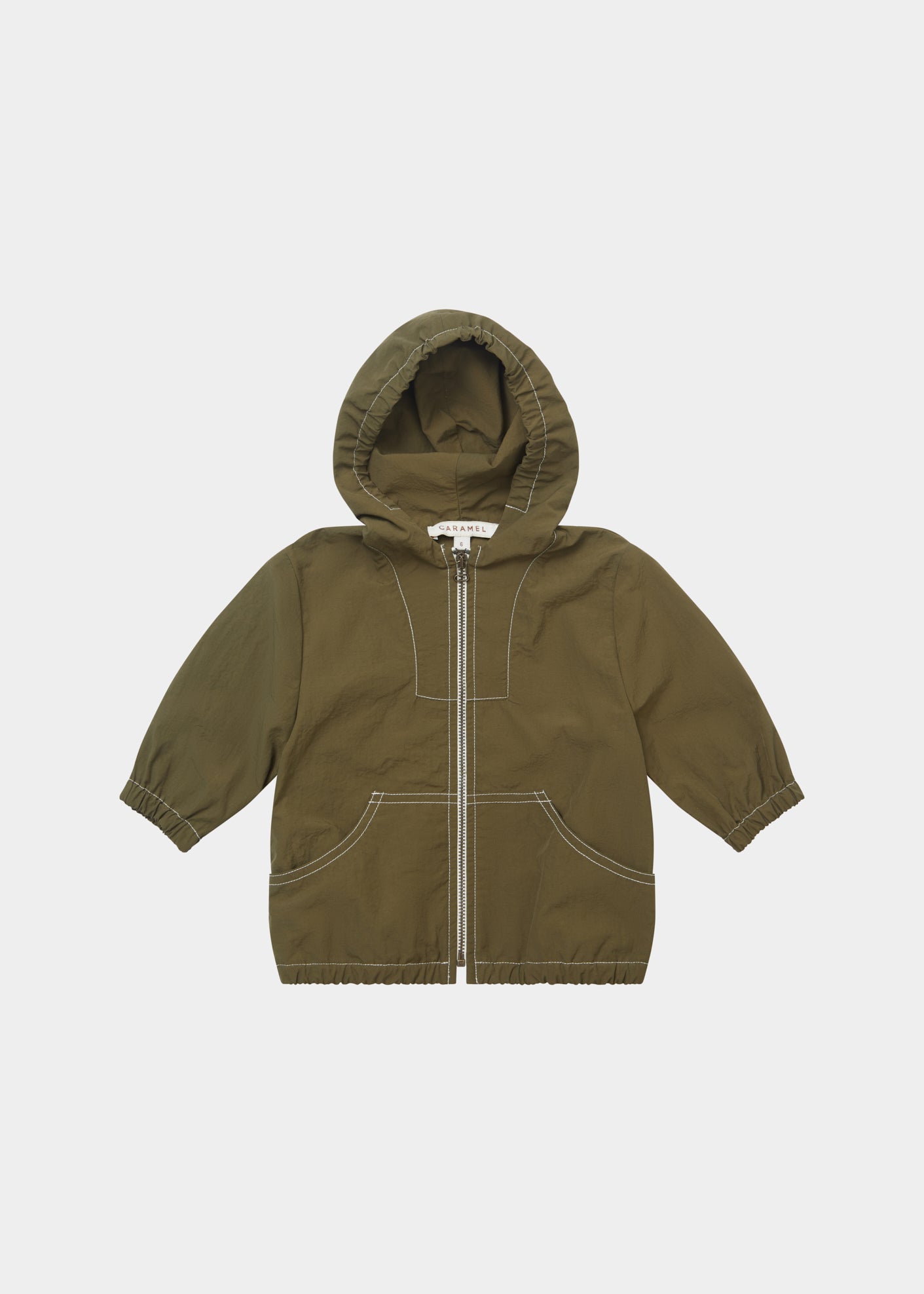 LEDUM BABY HOODED COAT - TAUPE
