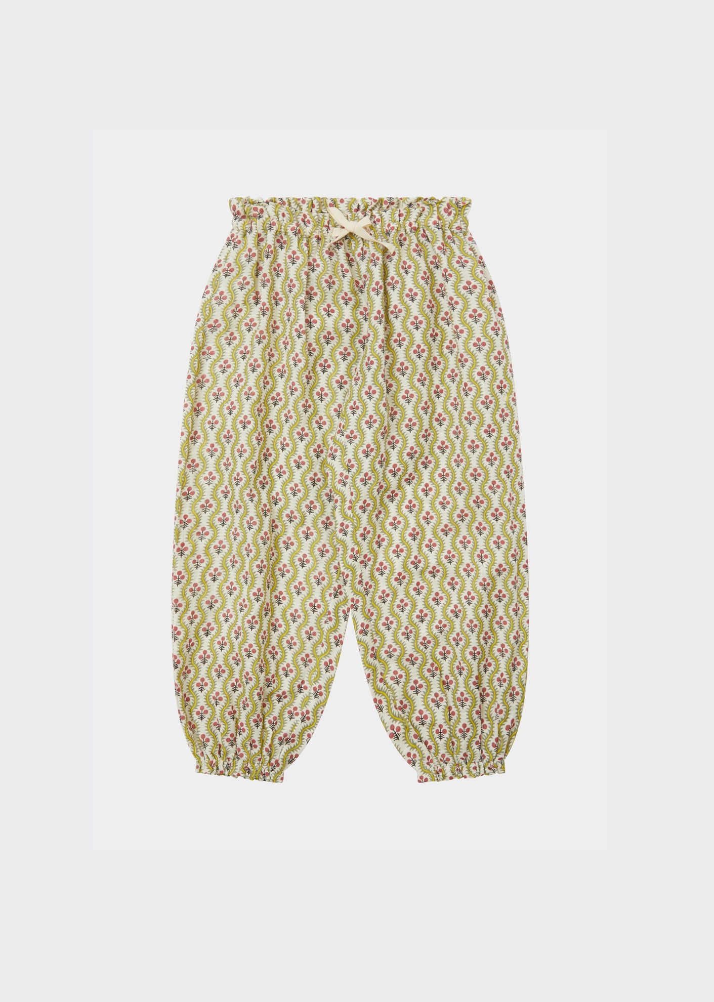 ARNICA TROUSER - TRELLIS FLOWER PRINT