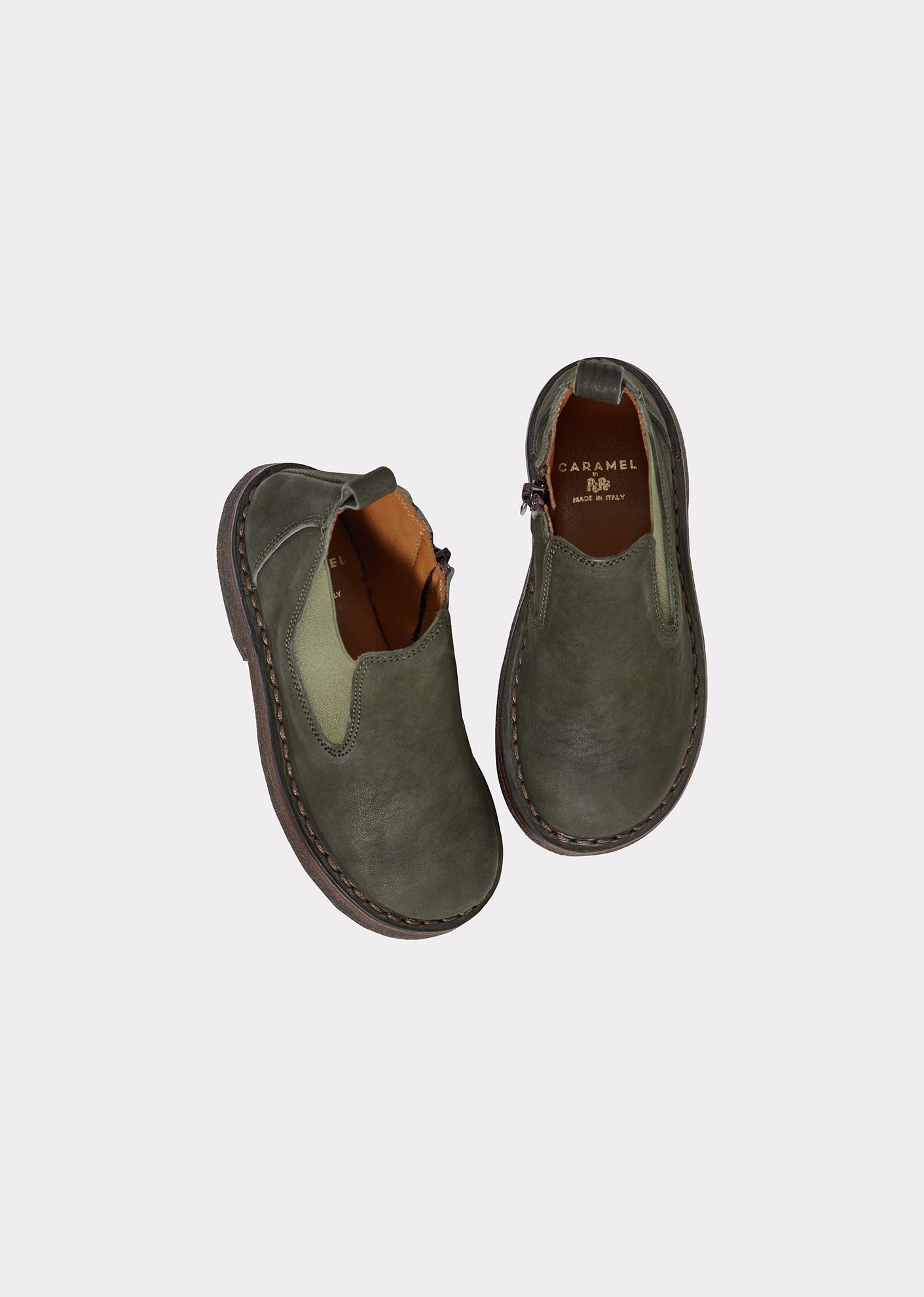 ZIP UP LOW BOOTS - BOTTLE GREEN