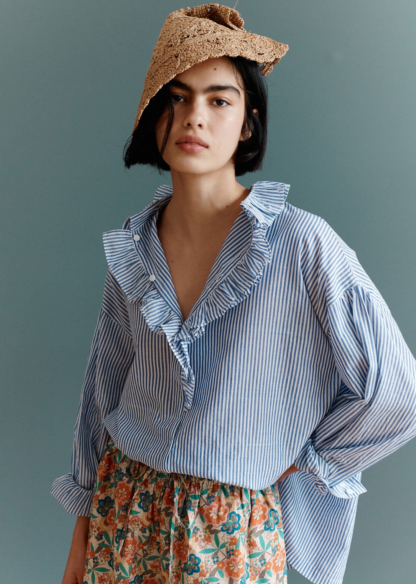 SS23---FRILL-BLOUSE-BLUE-STRIPE