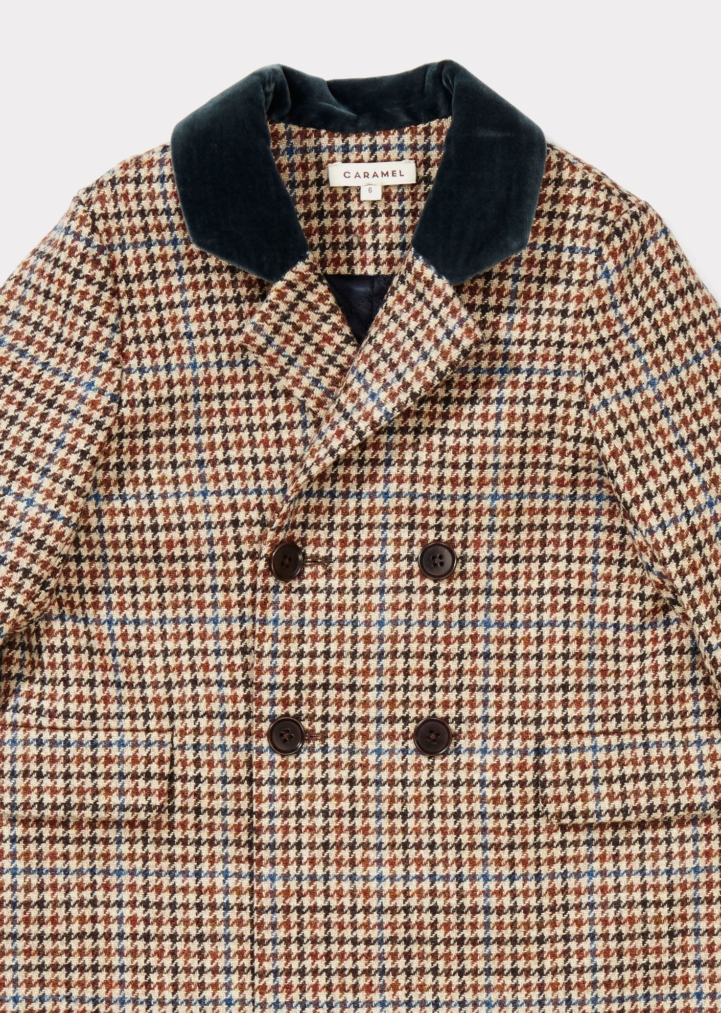 BEAR COAT - BEIGE WOOL CHECK