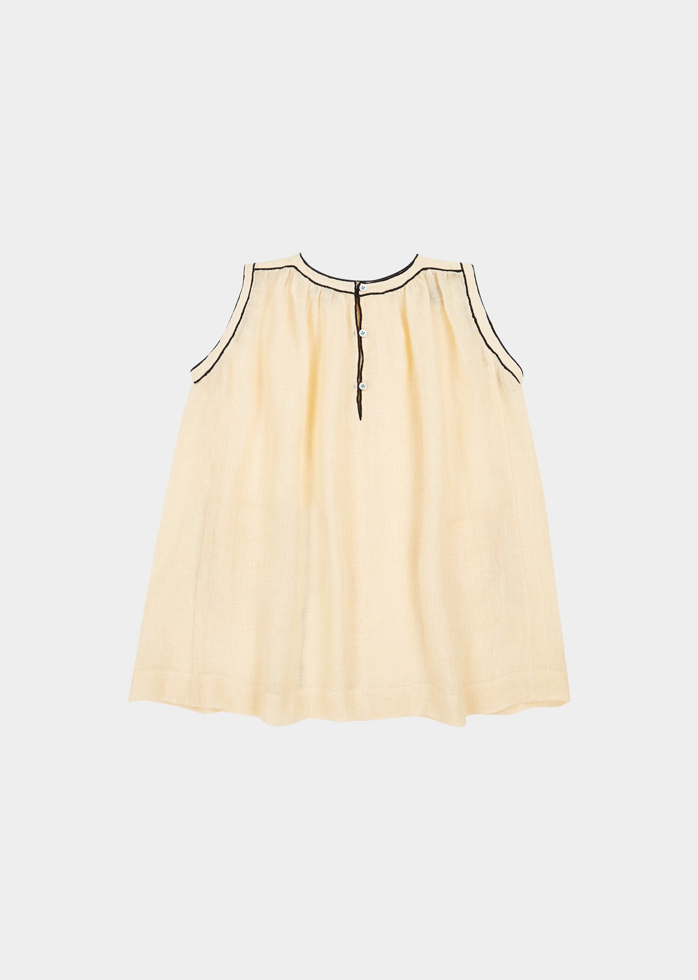 GINGER GIRL'S LINEN DRESS - BEIGE