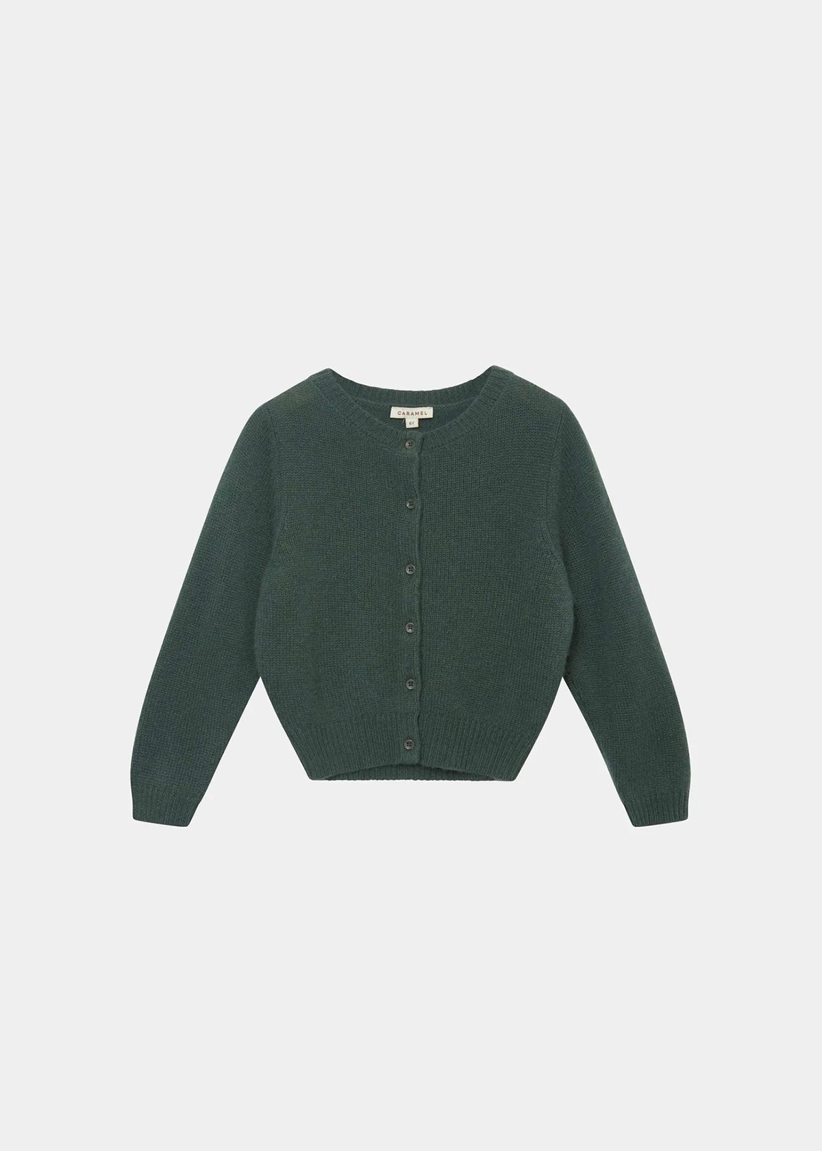 ROSA CHILDREN'S CASHMERE CARDIGAN - PINE