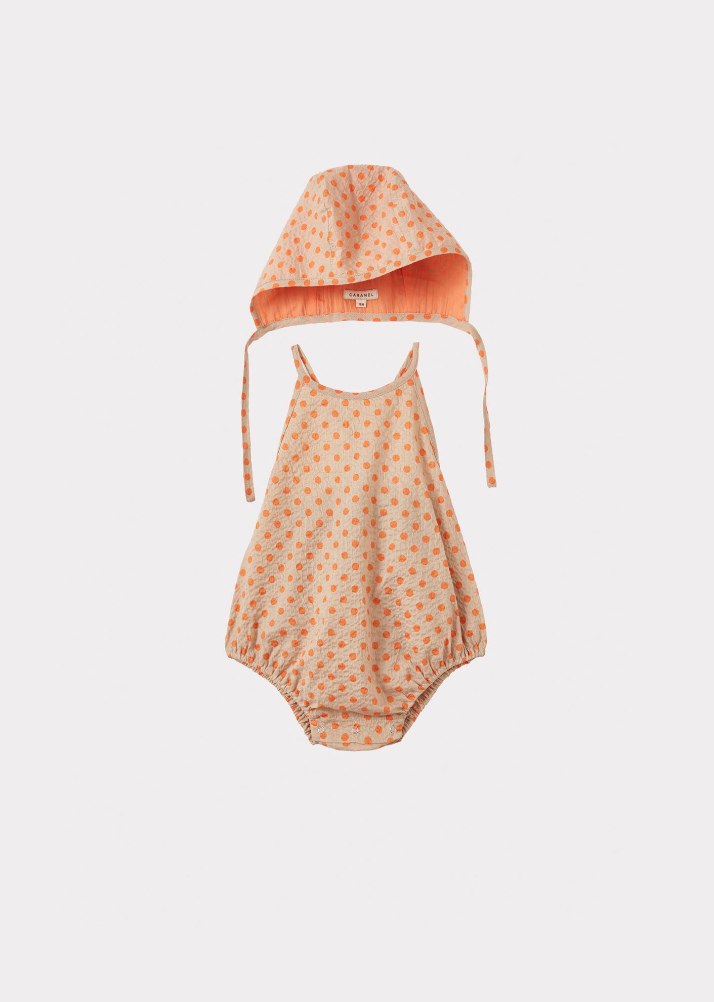 Orange Polka Dot Lavendula Baby Set