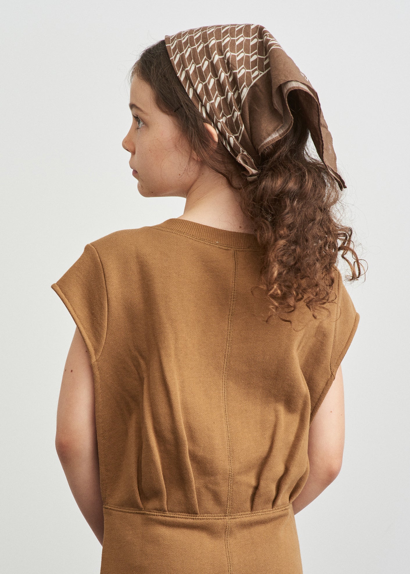 SCARF - BROWN GEO PRINT
