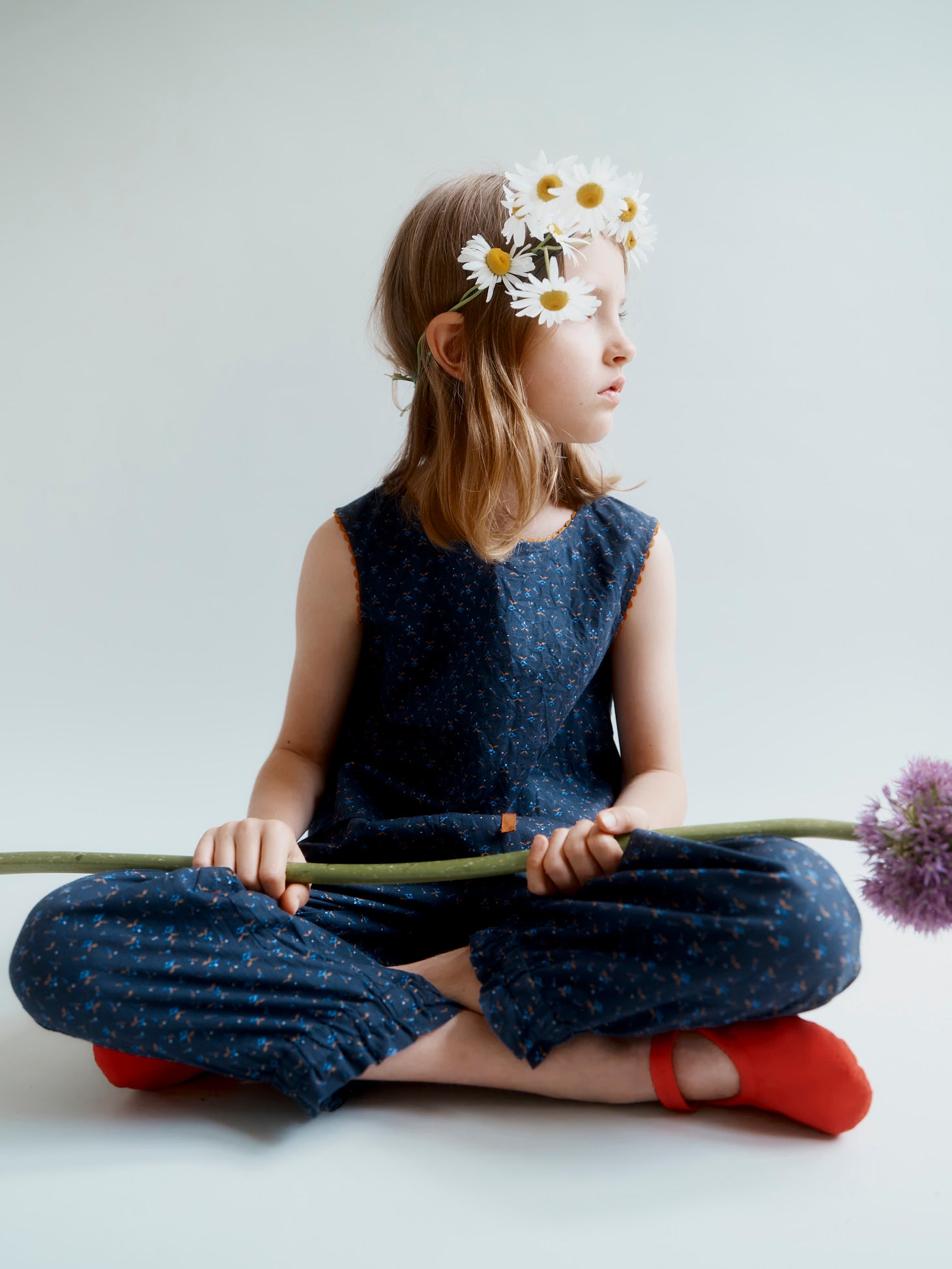 PEA GIRL'S TOP - PIXEL PRINT