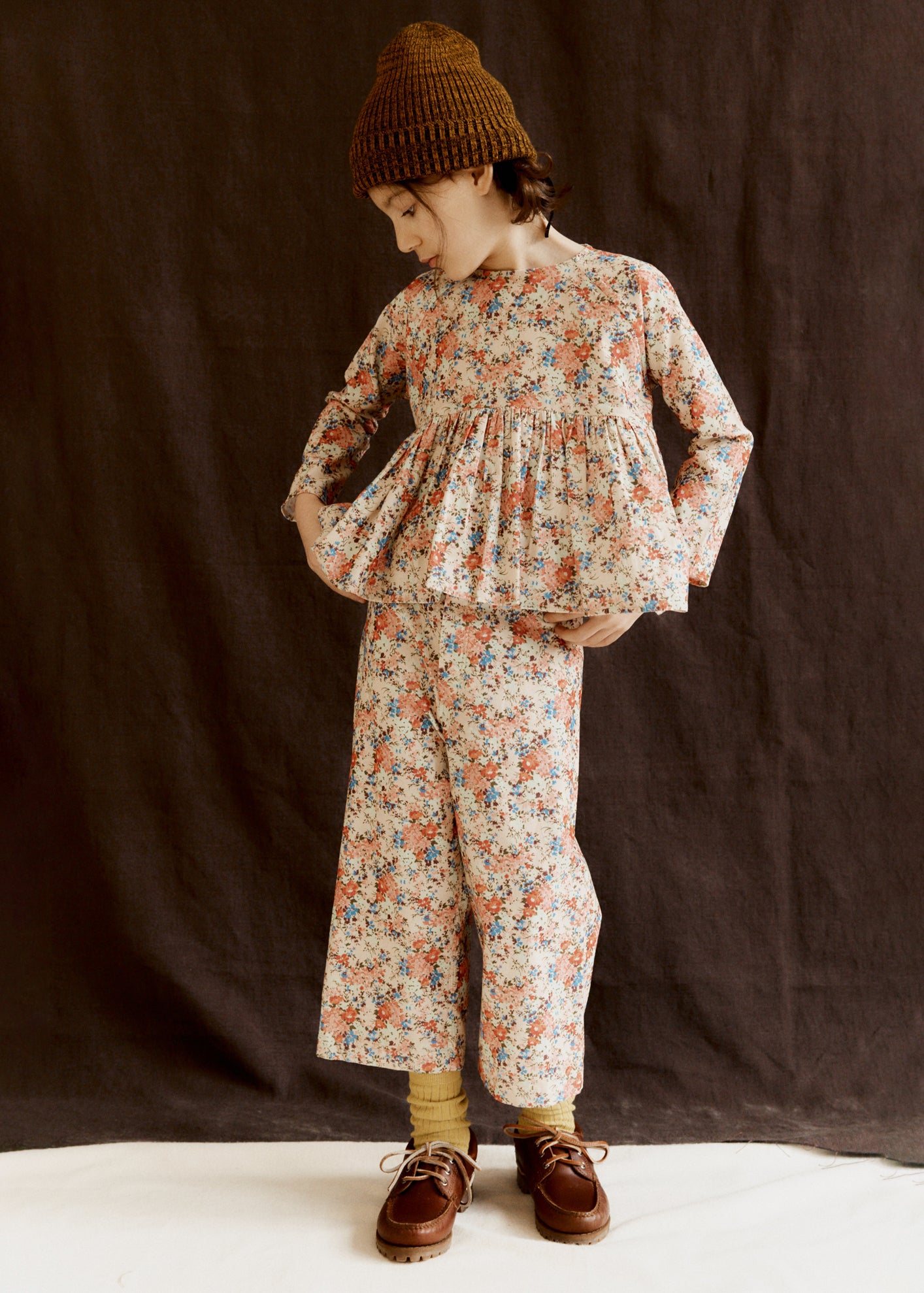 KATE GIRL'S COTTON CORDUROY TROUSERS - LIBERTY MAKINDRA PRINT