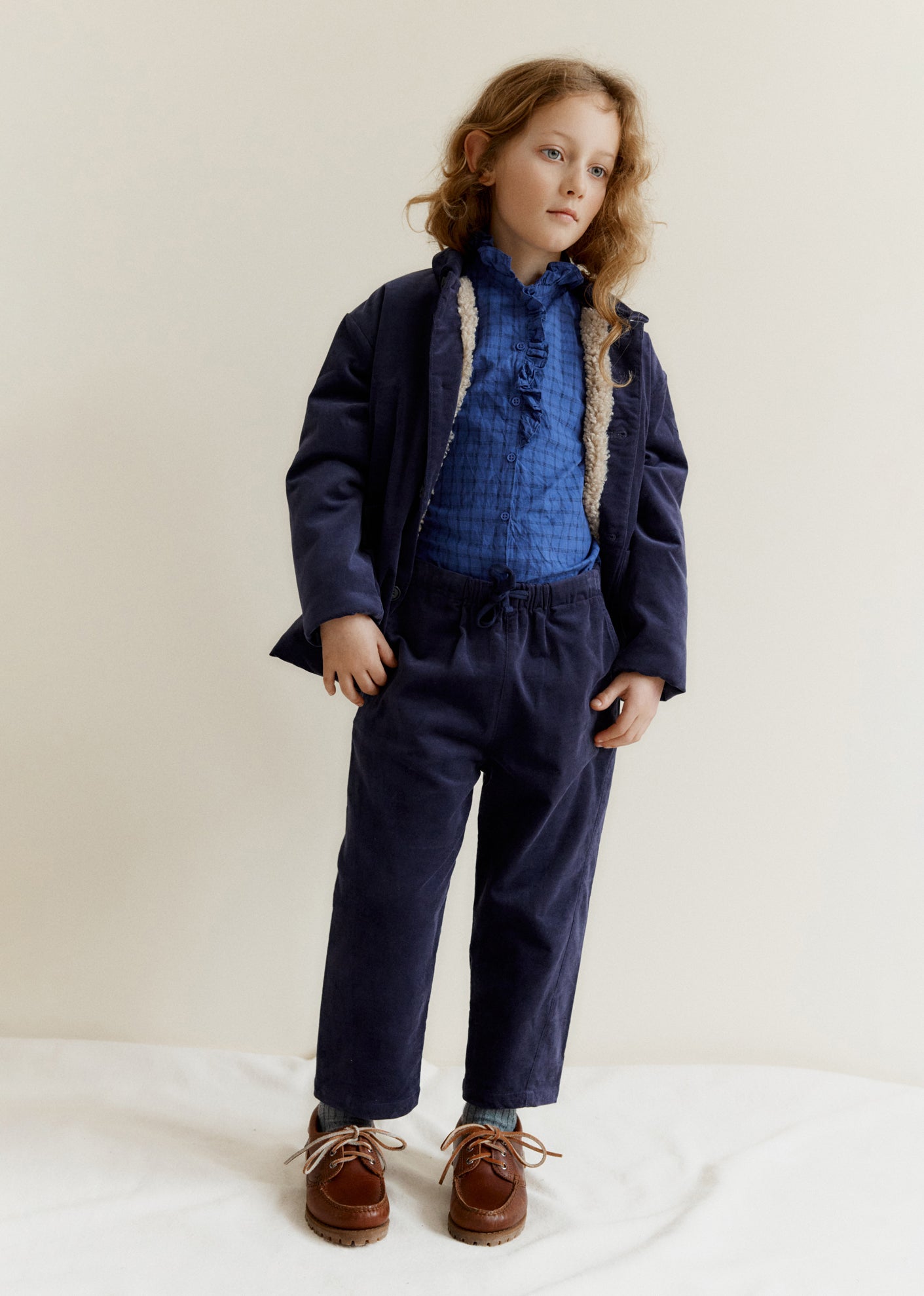 CLOWNFISH CHILDREN'S VELVET JACKET - DEEP PURPLE