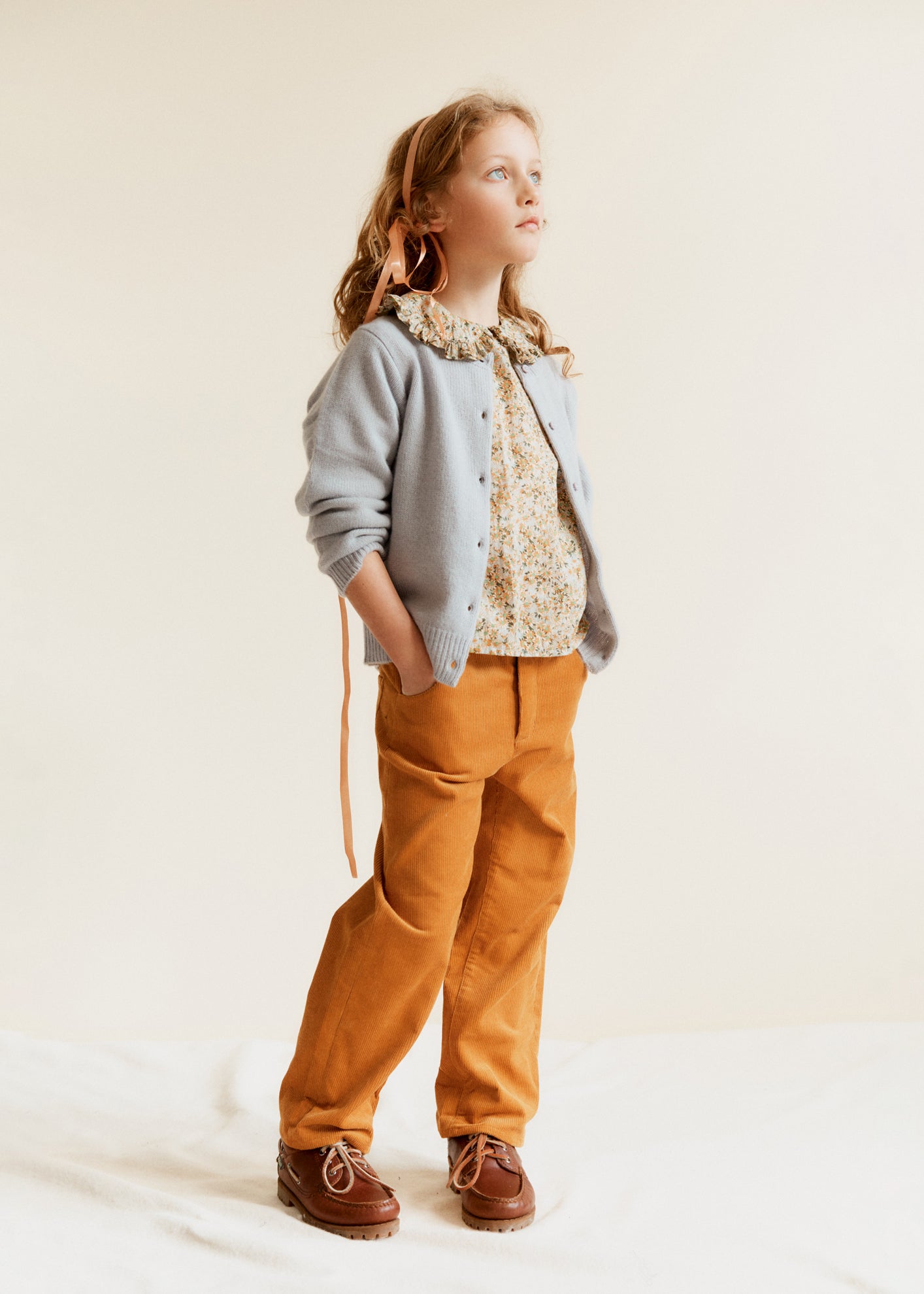 ERODIUM CHILDREN'S TROUSERS - OCHRE