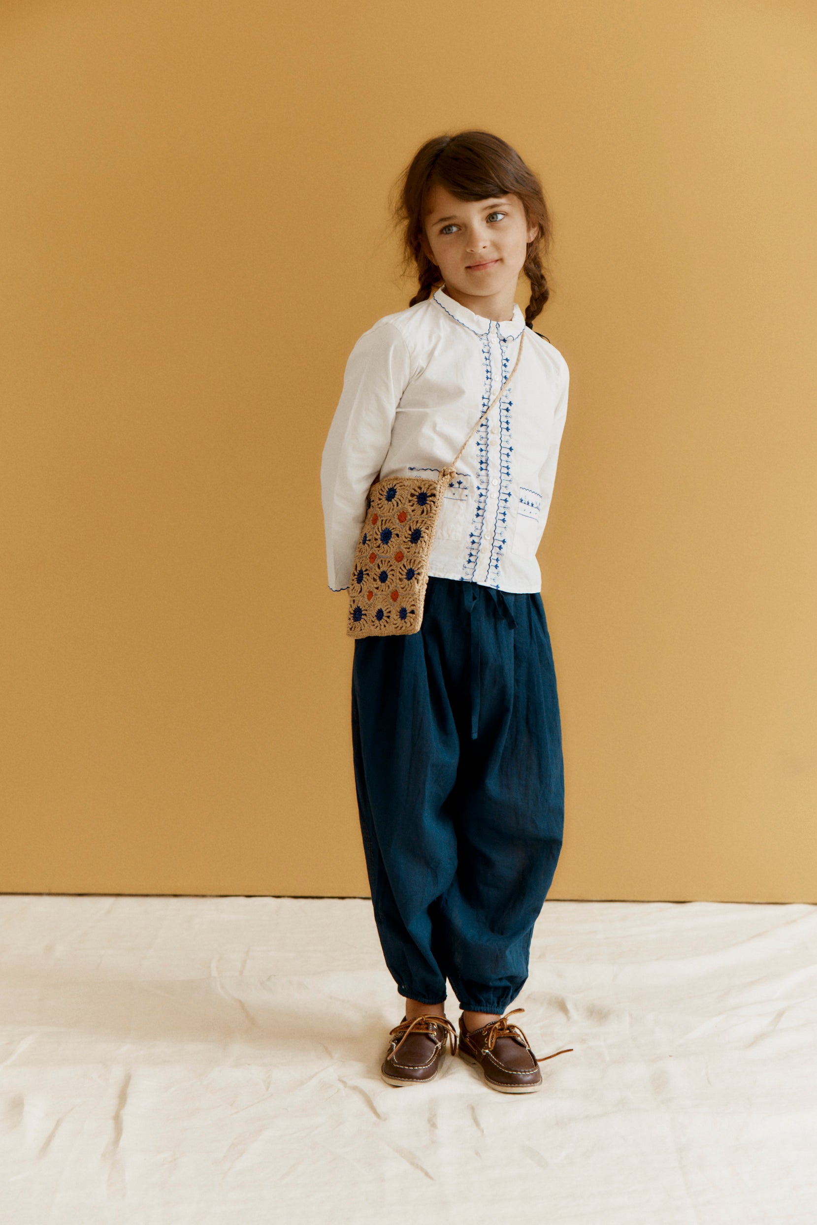 BALLOON CHILDREN'S COTTON TROUSERS - NAVY