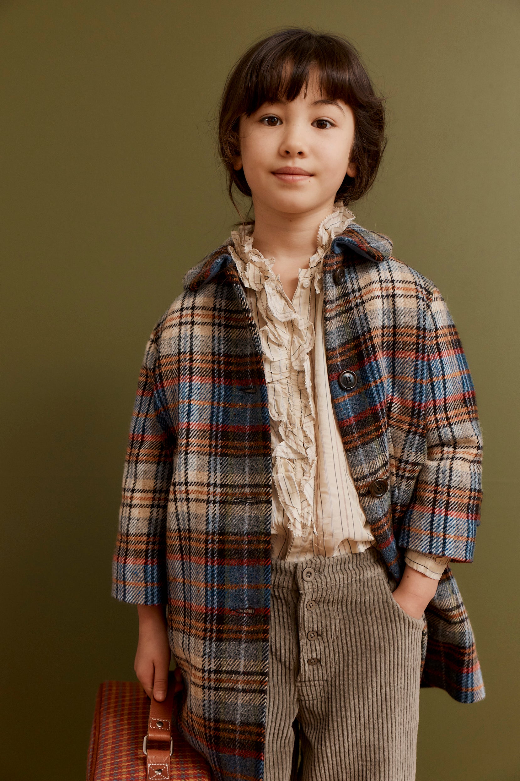 CORA CHILDREN'S BLOUSE - ECRU STRIPE