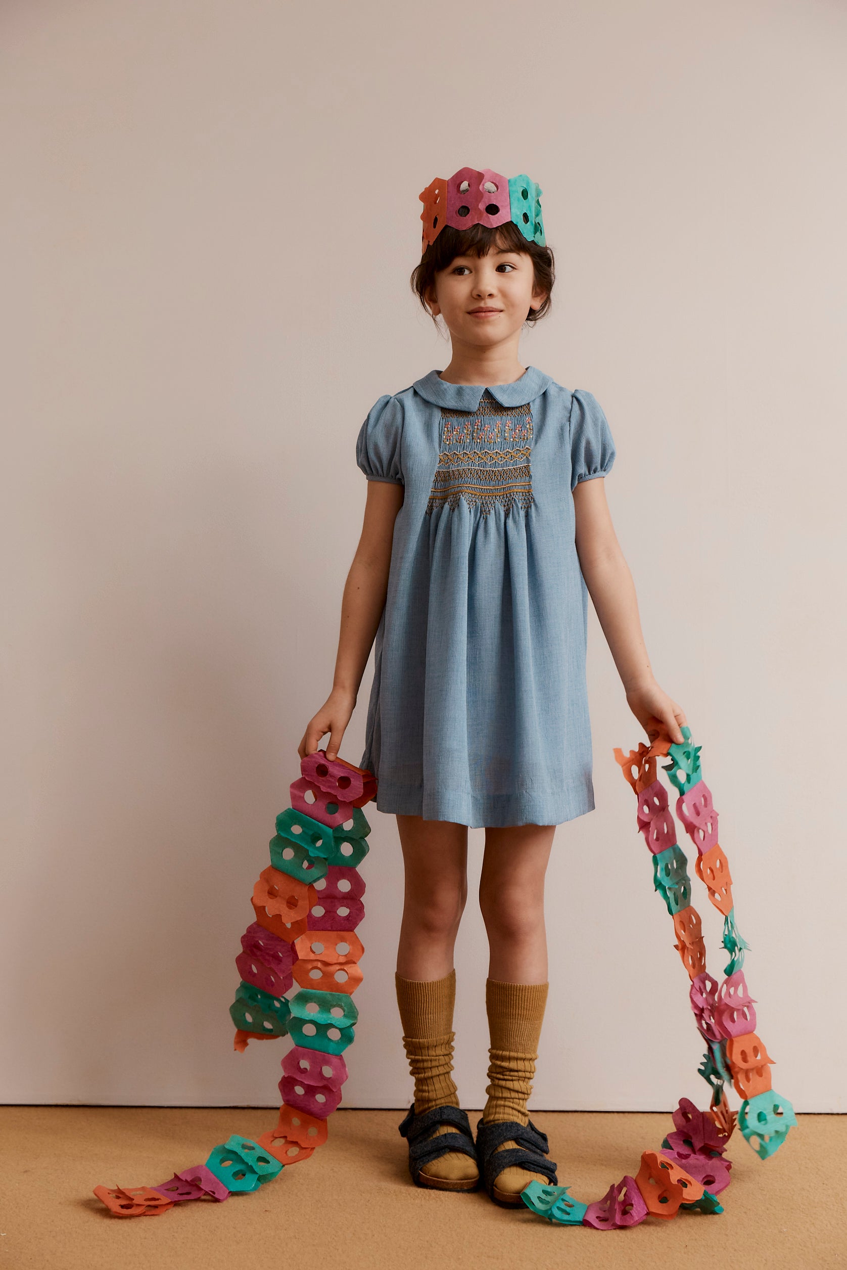 MARS GIRL'S DRESS - CORNFLOWER